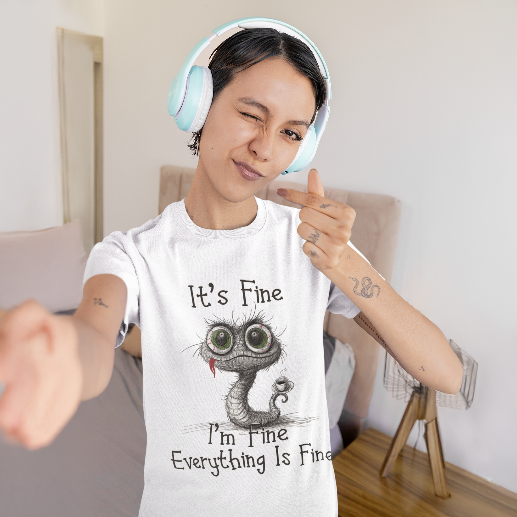 Funny Snake New Year 2025 Tee | It's Fine Design | Gift for Holidays | Unisex Heavy Cotton Tee Funny Snake New Year 2025 Tee | It's Fine Design | Gift for Holidays | Unisex Heavy Cotton Tee