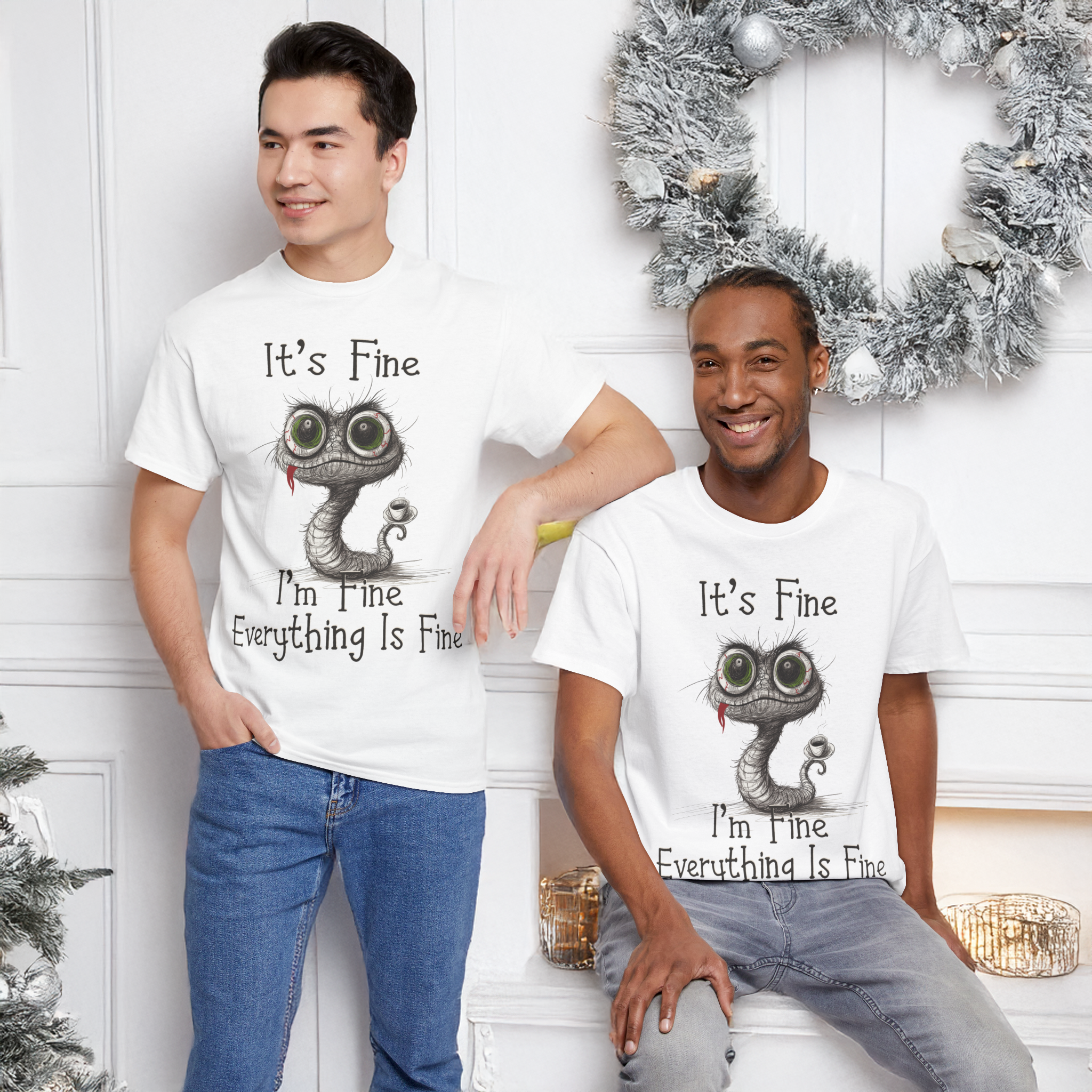 Funny Snake New Year 2025 Tee | It's Fine Design | Gift for Holidays | Unisex Heavy Cotton Tee product thumbnail image Funny Snake New Year 2025 Tee | It's Fine Design | Gift for Holidays | Unisex Heavy Cotton Tee product thumbnail image