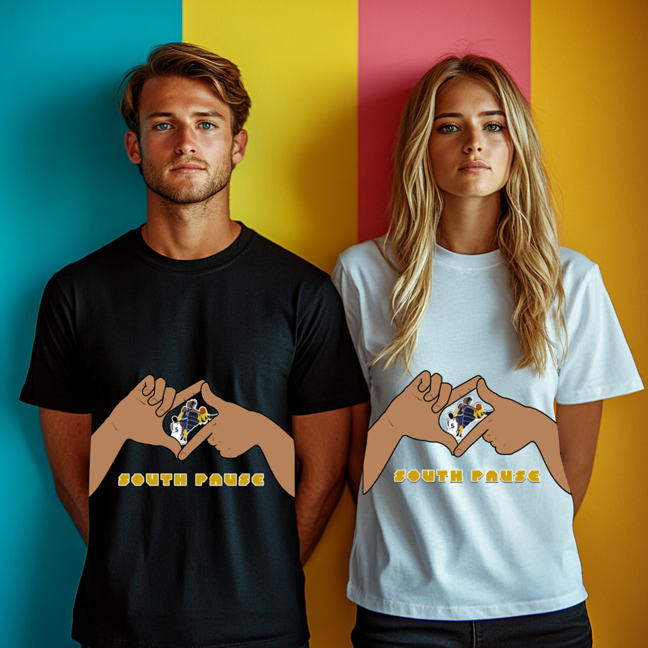 South Pause Picture Perfect Basketball Reel Time Unisex T-Shirt (White hands)