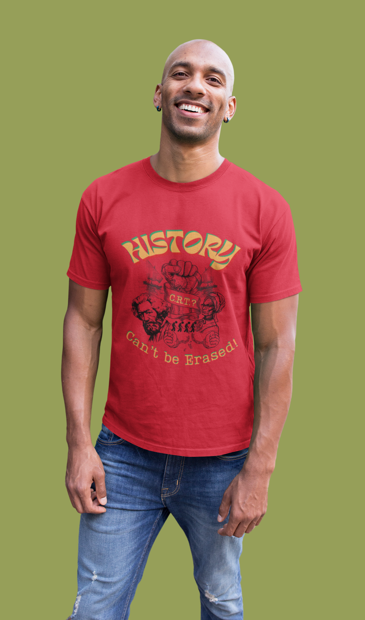 "History Can't Be Erased" Unisex Garment-Dyed T-shirt product thumbnail image