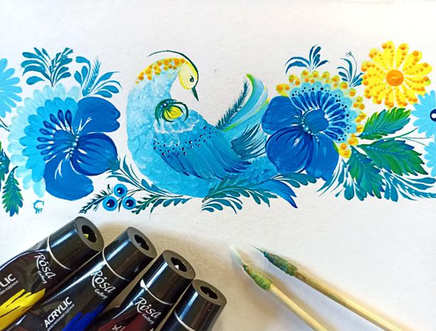 Enchanted Sea Bird Petrykivka Artwork White Ceramic Mug 11oz, Gift for Christmas and Art Lovers product thumbnail image Enchanted Sea Bird Petrykivka Artwork White Ceramic Mug 11oz, Gift for Christmas and Art Lovers product thumbnail image