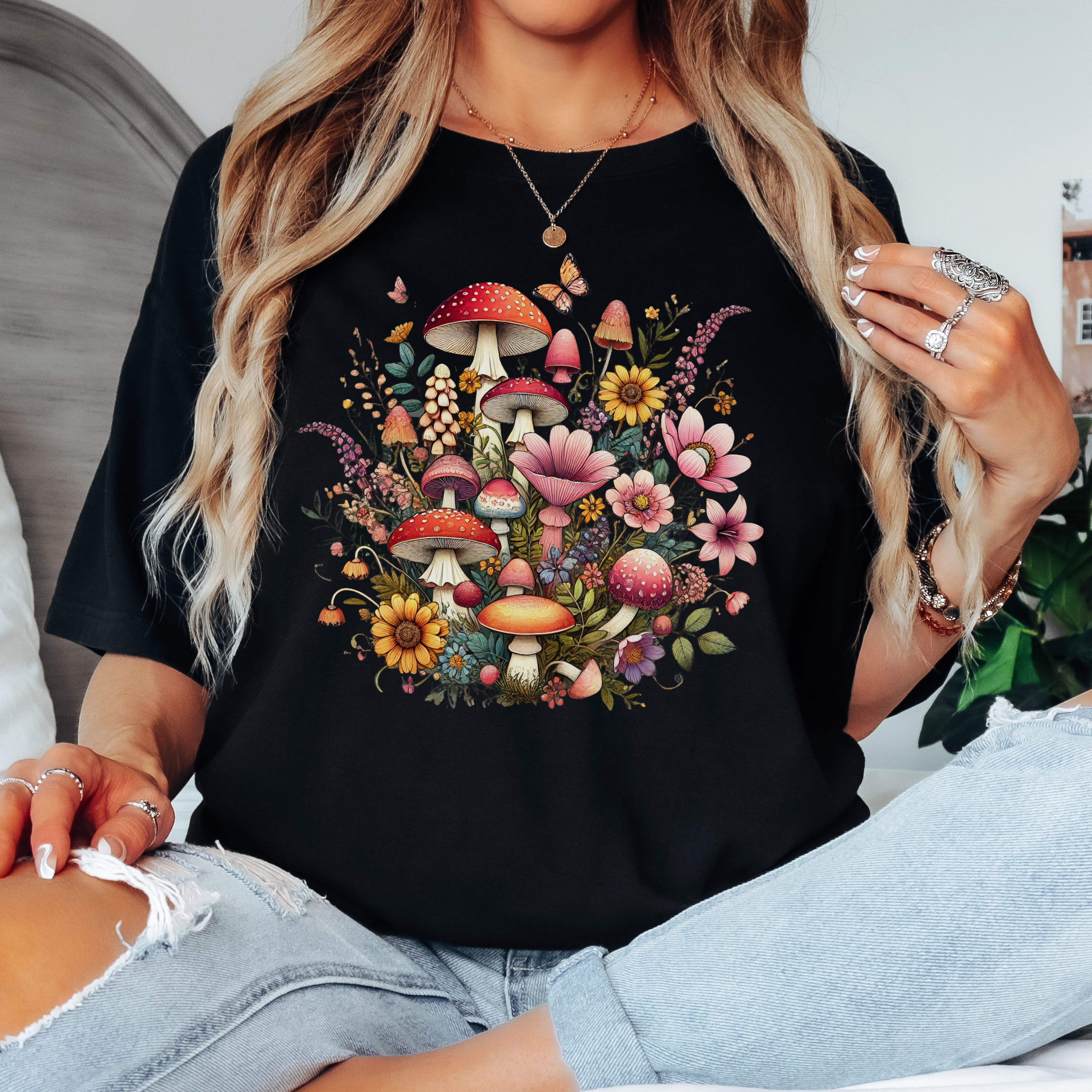 Mushroom Floral T-shirt product thumbnail image Mushroom Floral T-shirt product thumbnail image
