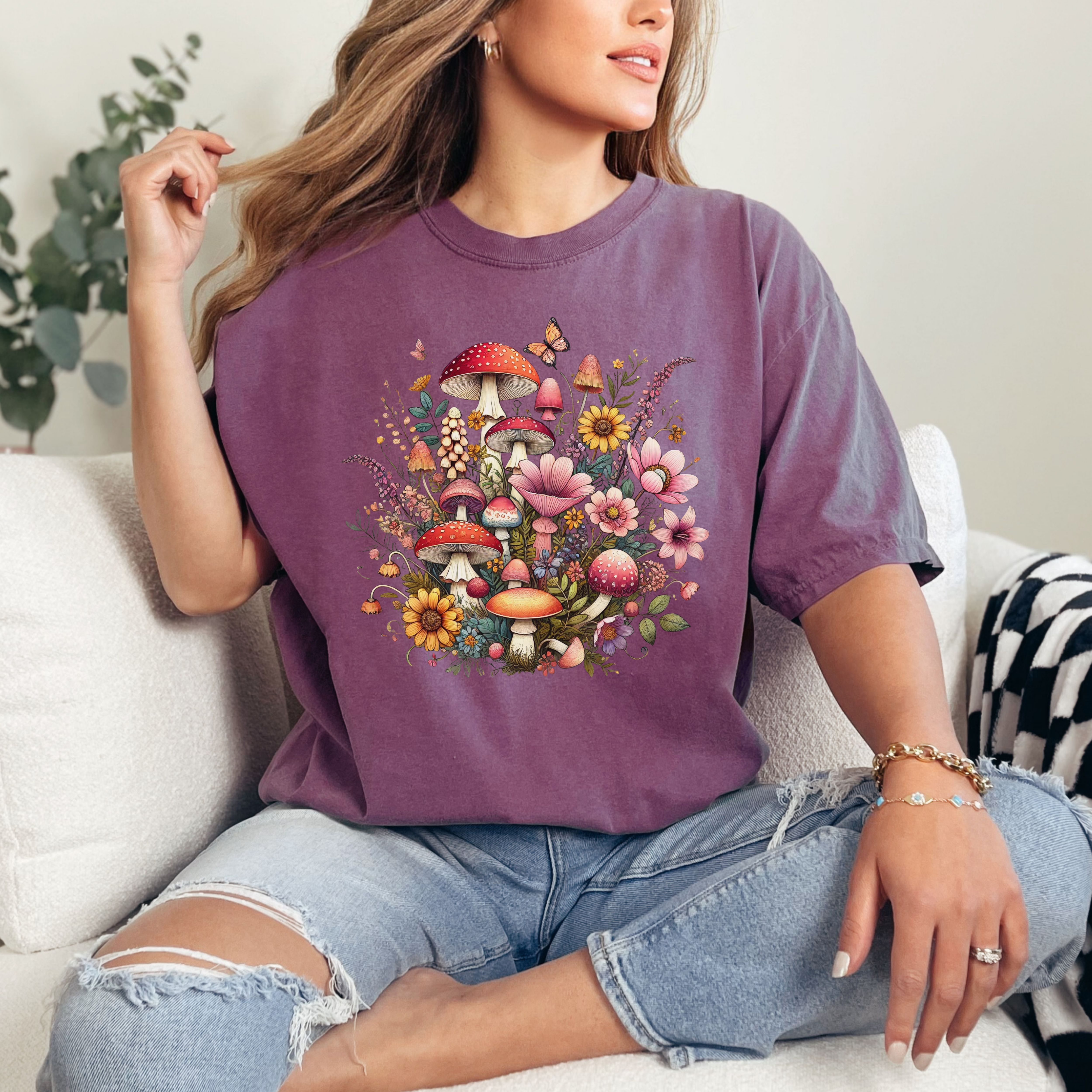 Mushroom Floral T-shirt product thumbnail image Mushroom Floral T-shirt product thumbnail image
