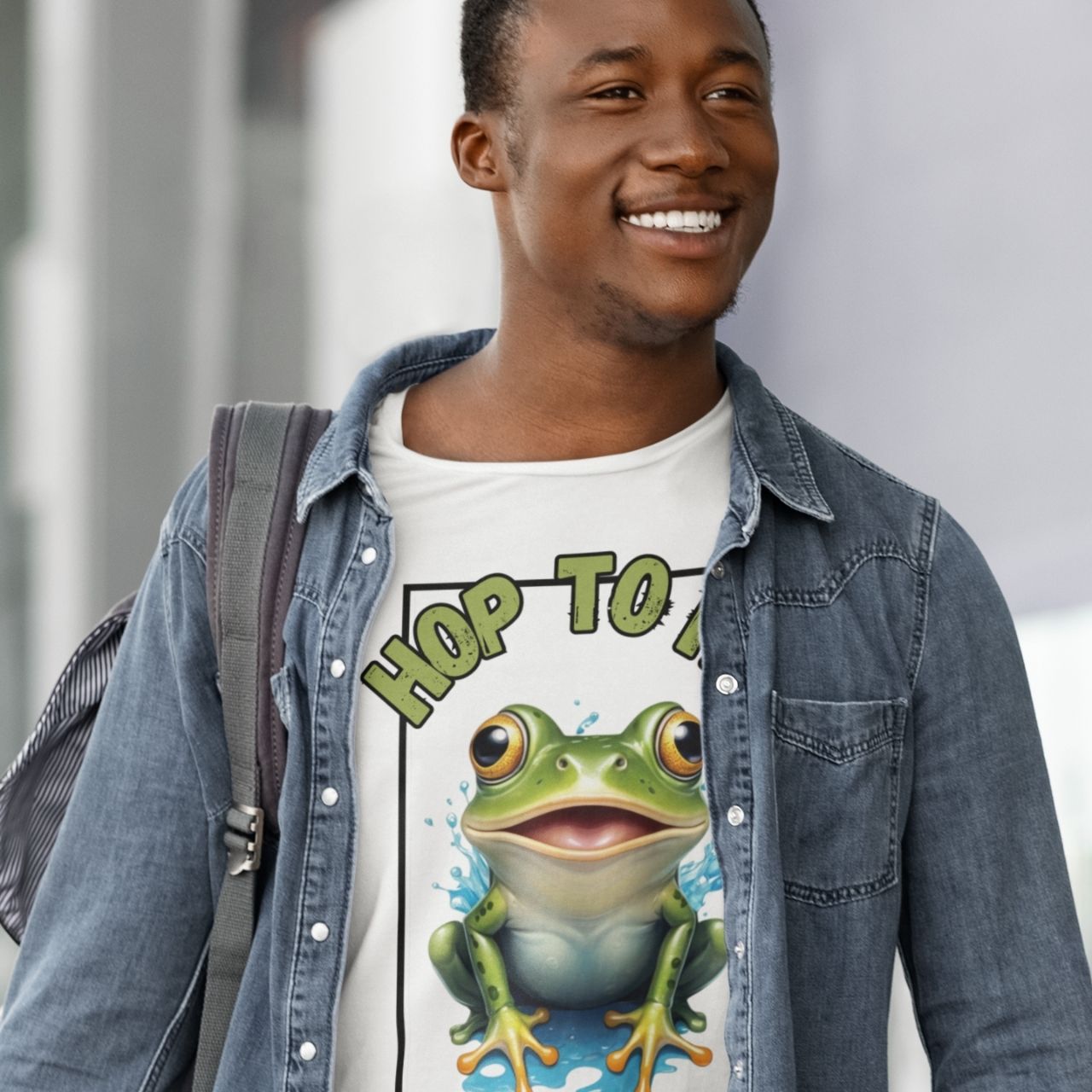 T-Shirt for men and women "Hop to it! Shirt", summer clothes casual regular fit, top clothes for daily wear. short sleeve tee. product thumbnail image