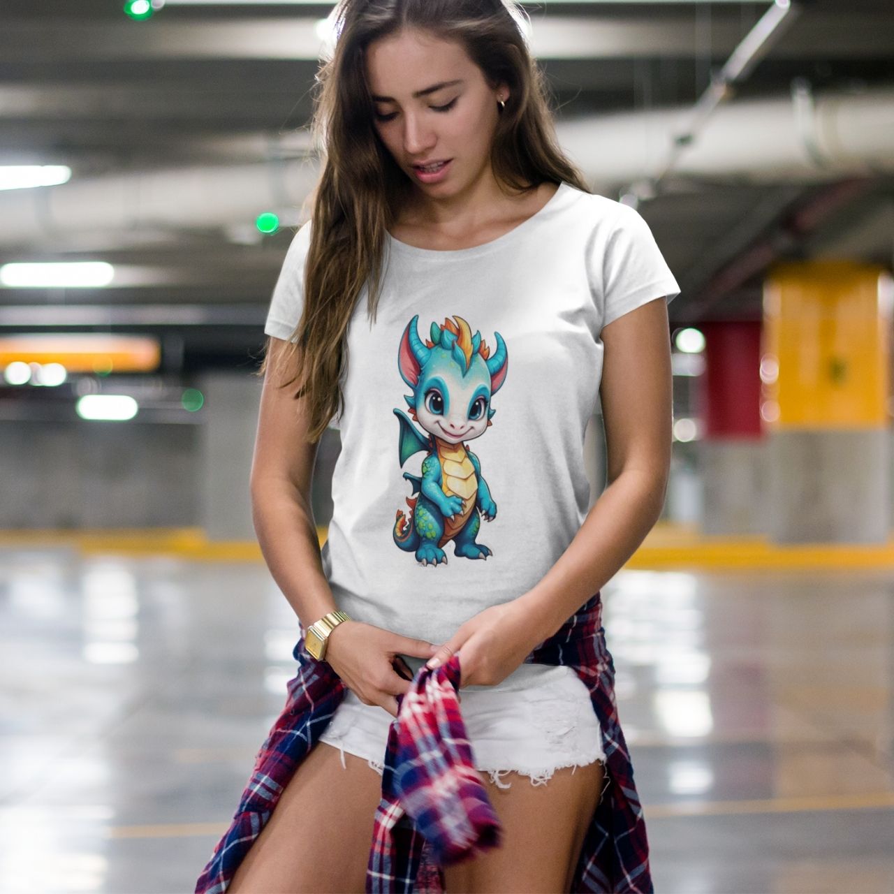 T-Shirt for men and women "Cute Dragon Shirt", summer clothes casual regular fit, top clothes for daily wear. short sleeve tee. product thumbnail image