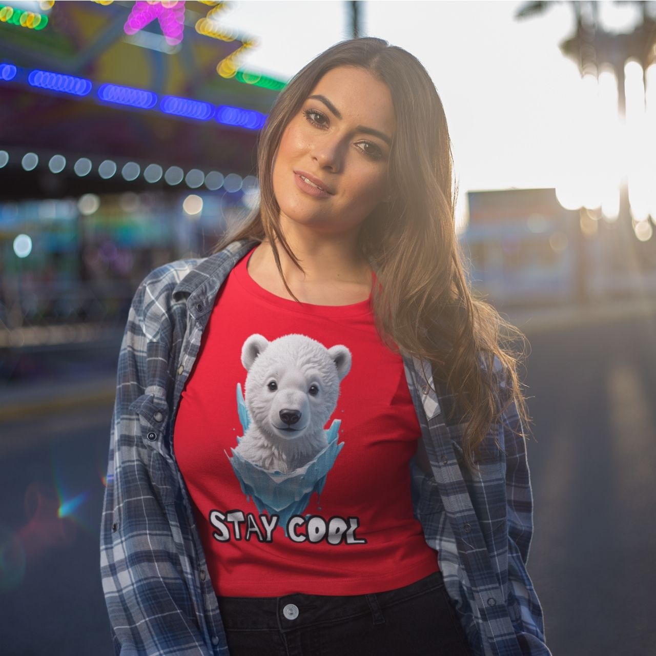 T-Shirt for men and women 'Stay Cool', summer clothes casual regular fit, top clothes for daily wear. short sleeve tee. product thumbnail image