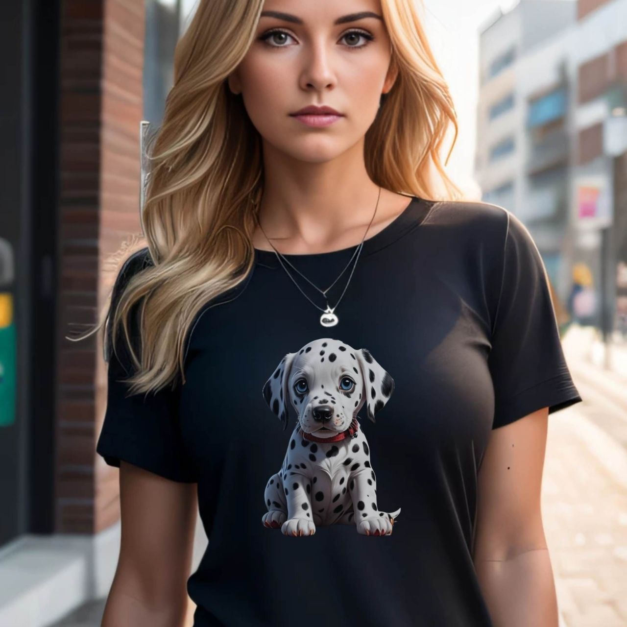 T-Shirt for men and women 'Puppy dalmatian', summer clothes casual regular fit, top clothes for daily wear. short sleeve tee. product thumbnail image