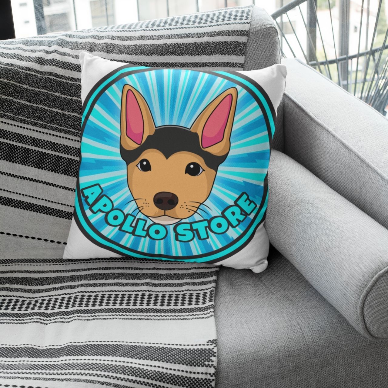 Spun Polyester Square Pillow "apollo logo" comfortable pillow, travel pillow, Spun Polyester Square Pillow "apollo logo" comfortable pillow, travel pillow,