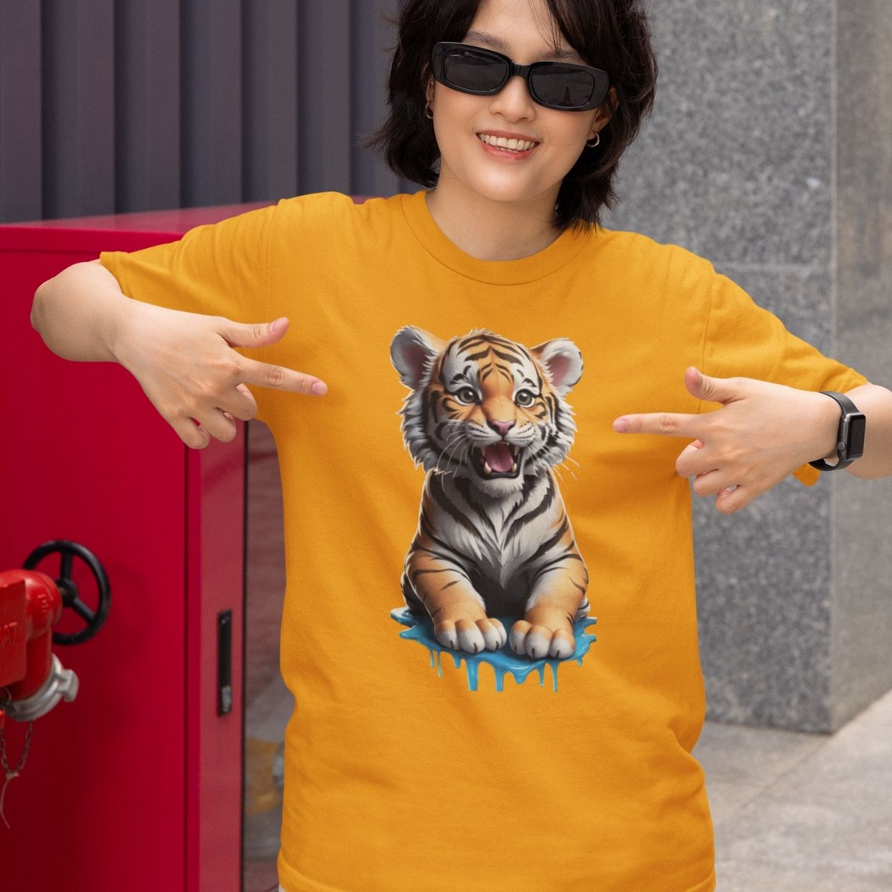 T-Shirt for men and women "Tiger Cub", summer clothes casual regular fit, top clothes for daily wear. short sleeve tee. product thumbnail image