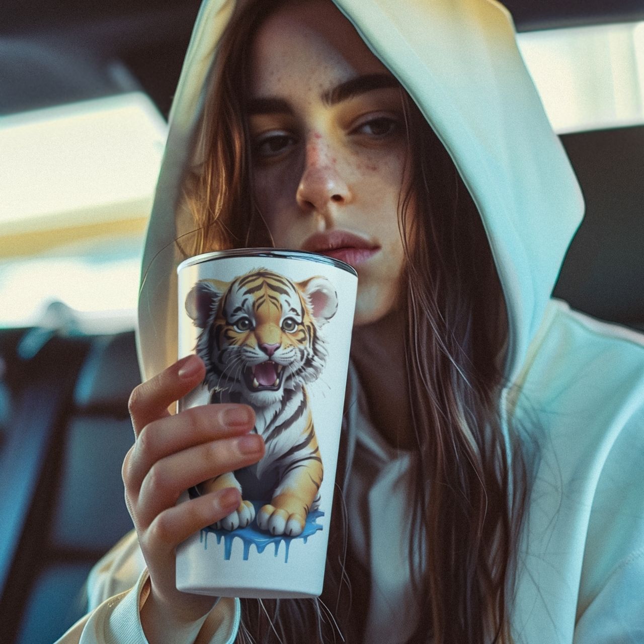 Tumbler 20oz "Tiger Cub Tumbler" perfect for travel and car trips Tumbler, everyday Tumbler, smoothie Tumbler and keep your drinks colder for longer. product thumbnail image