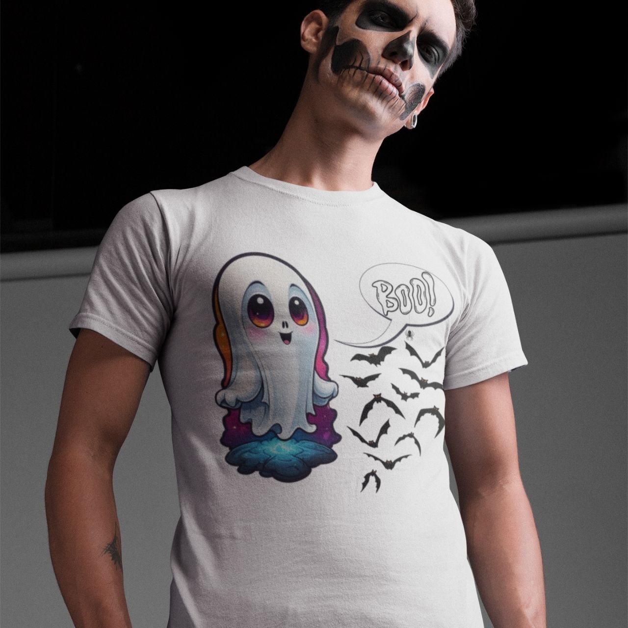 T-Shirt for men and women "Halloween Boo! Shirt", summer clothes casual regular fit, top clothes for daily wear. short sleeve tee. product thumbnail image