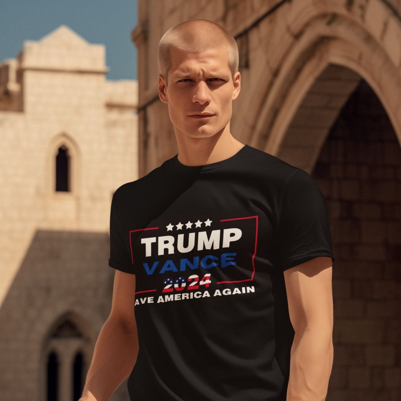 casual t-shirt "Trump and Vance 2024" tee casual for all year, all seasons, shirt for men and women. product thumbnail image