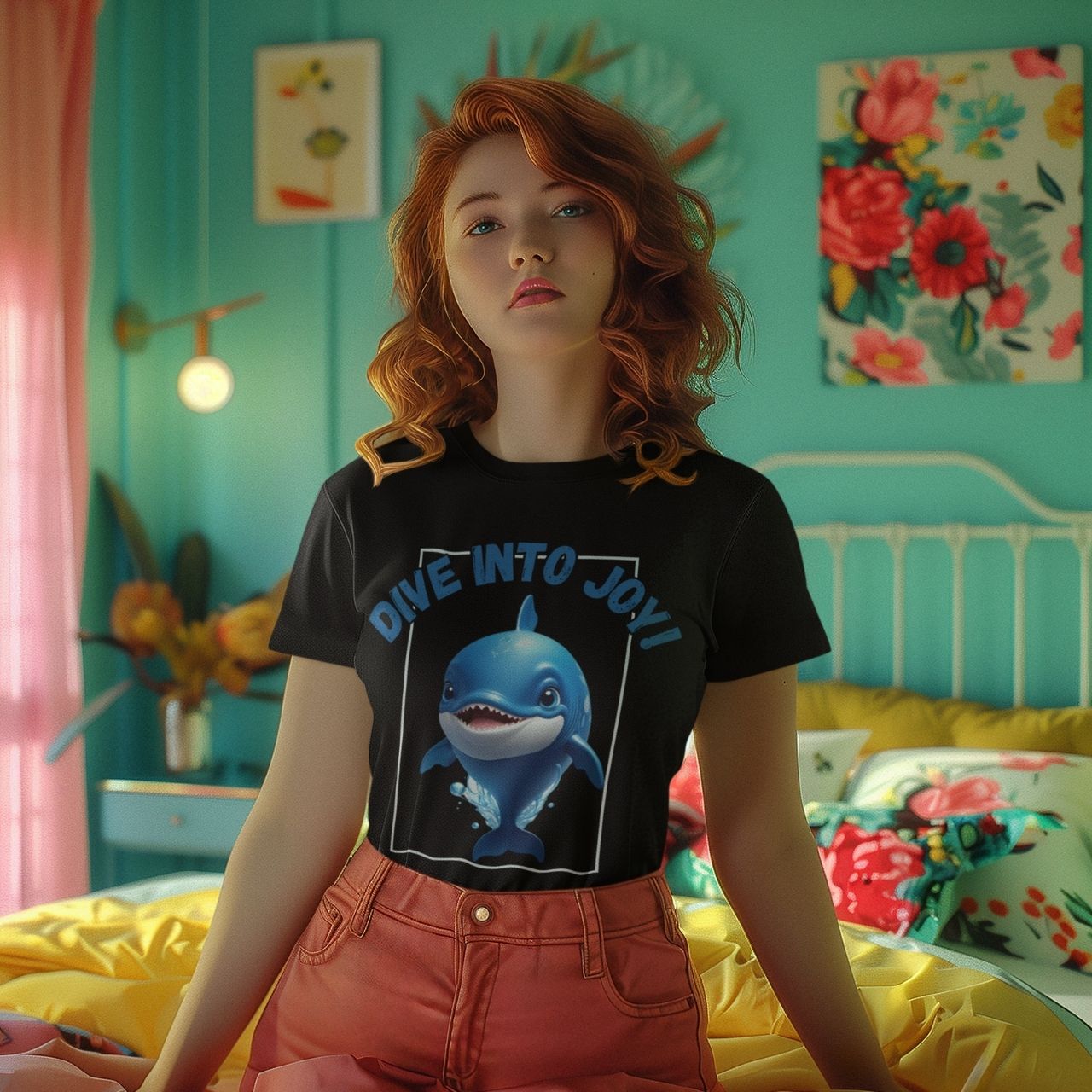 T-Shirt for men and women 'Dive into Joy!', summer clothes casual regular fit, top clothes for daily wear. short sleeve tee. T-Shirt for men and women 'Dive into Joy!', summer clothes casual regular fit, top clothes for daily wear. short sleeve tee.