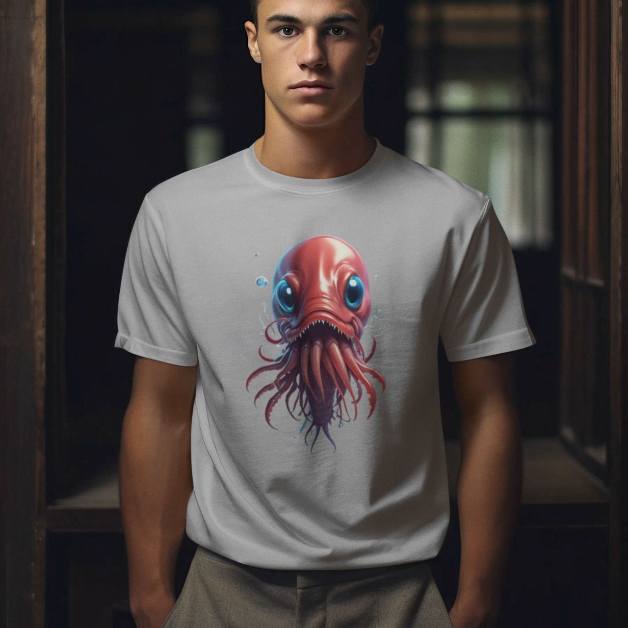 T-Shirt for men and women "Evil Krill Shirt", summer clothes casual regular fit, top clothes for daily wear. short sleeve tee. product thumbnail image