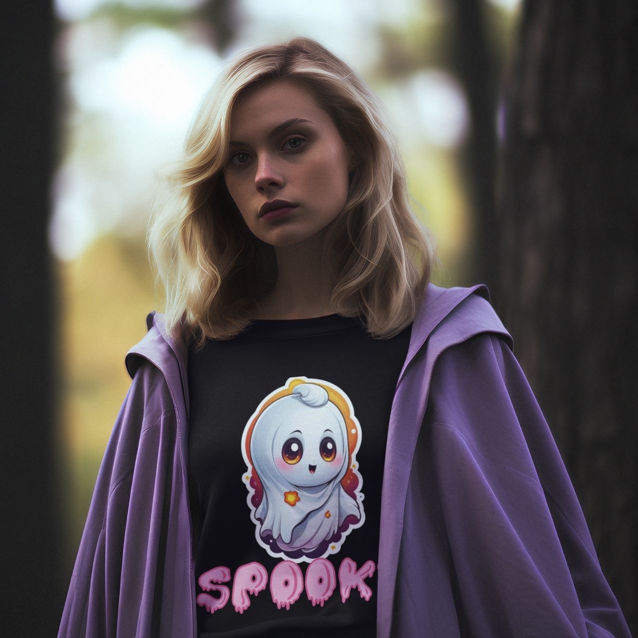 T-Shirt for men and women "Spooky Shirt", summer clothes casual regular fit, top clothes for daily wear. short sleeve tee, Halloween shirt. product thumbnail image