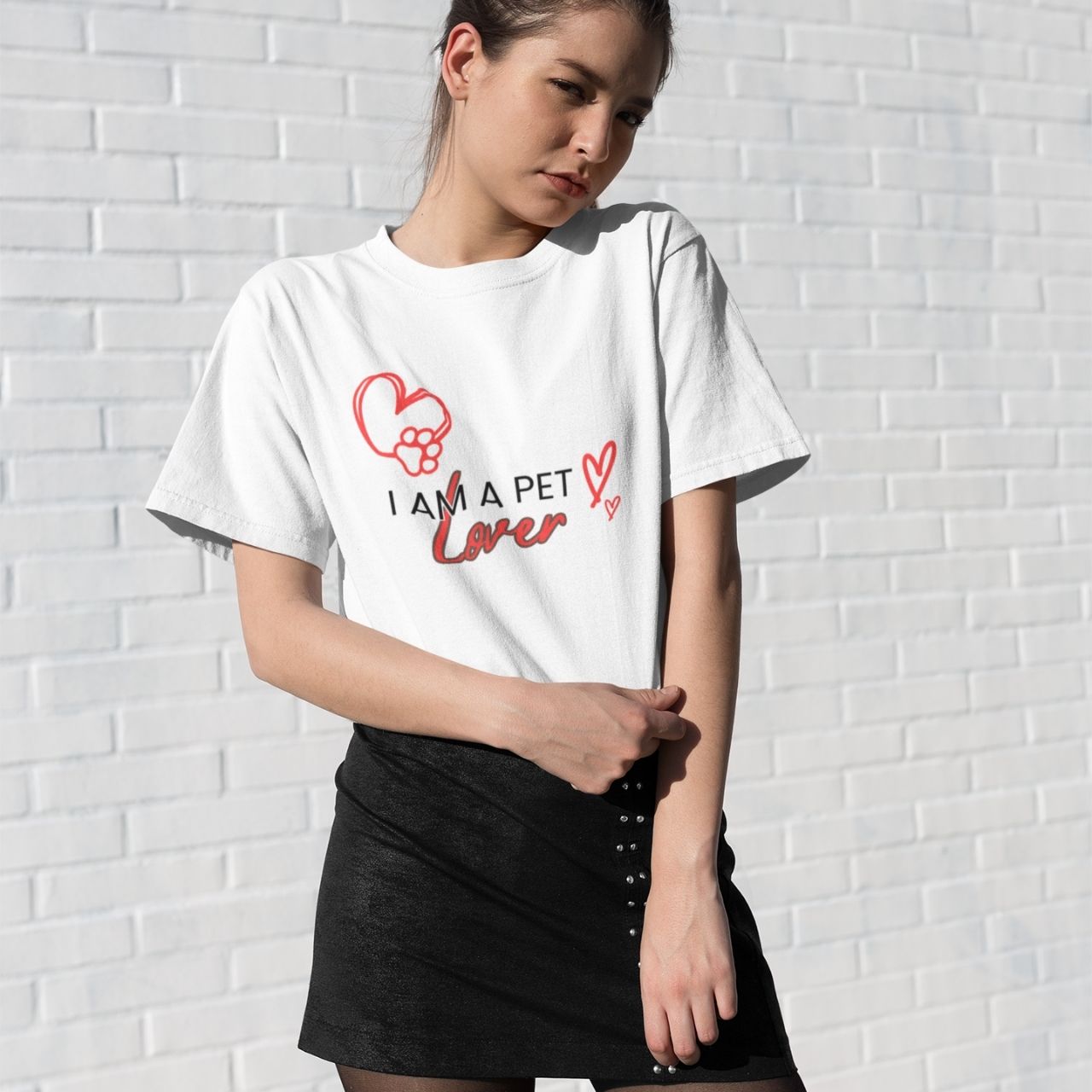 T-Shirt for men and women 'pet lover', summer clothes casual regular fit, top clothes for daily wear. short sleeve tee. product thumbnail image