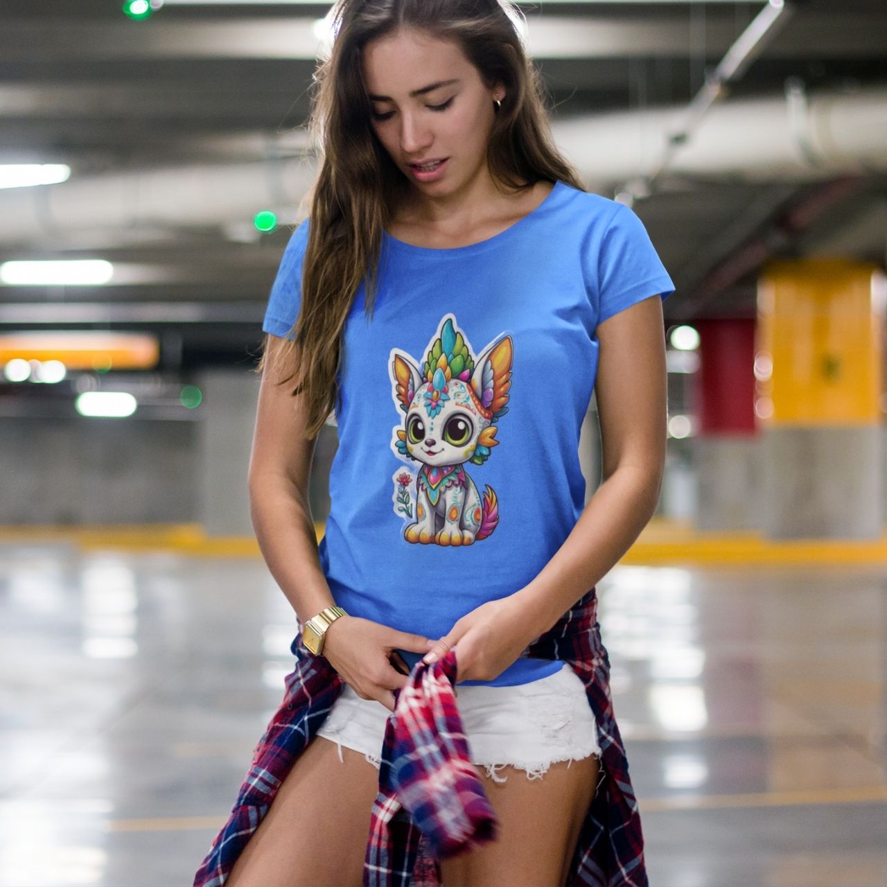 T-Shirt for men and women "Kitty Alebrije Shirt", summer clothes casual regular fit, top clothes for daily wear. short sleeve tee. product thumbnail image