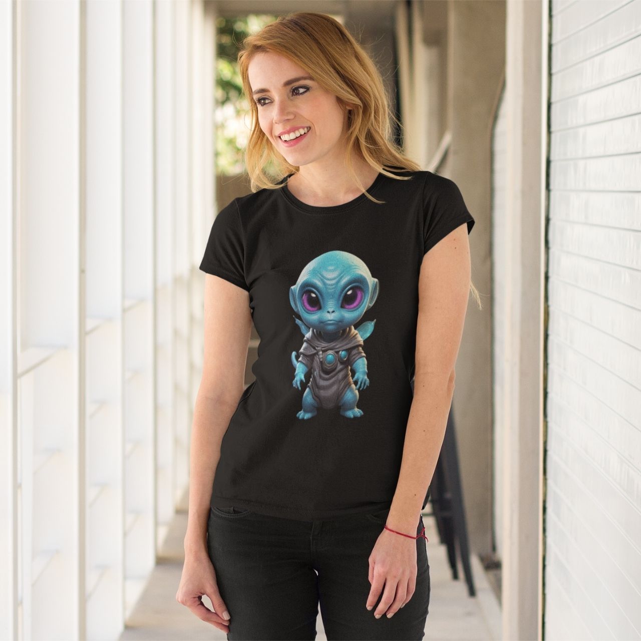 T-Shirt for men and women "Little Alien Shirt", summer clothes casual regular fit, top clothes for daily wear. short sleeve tee. product thumbnail image