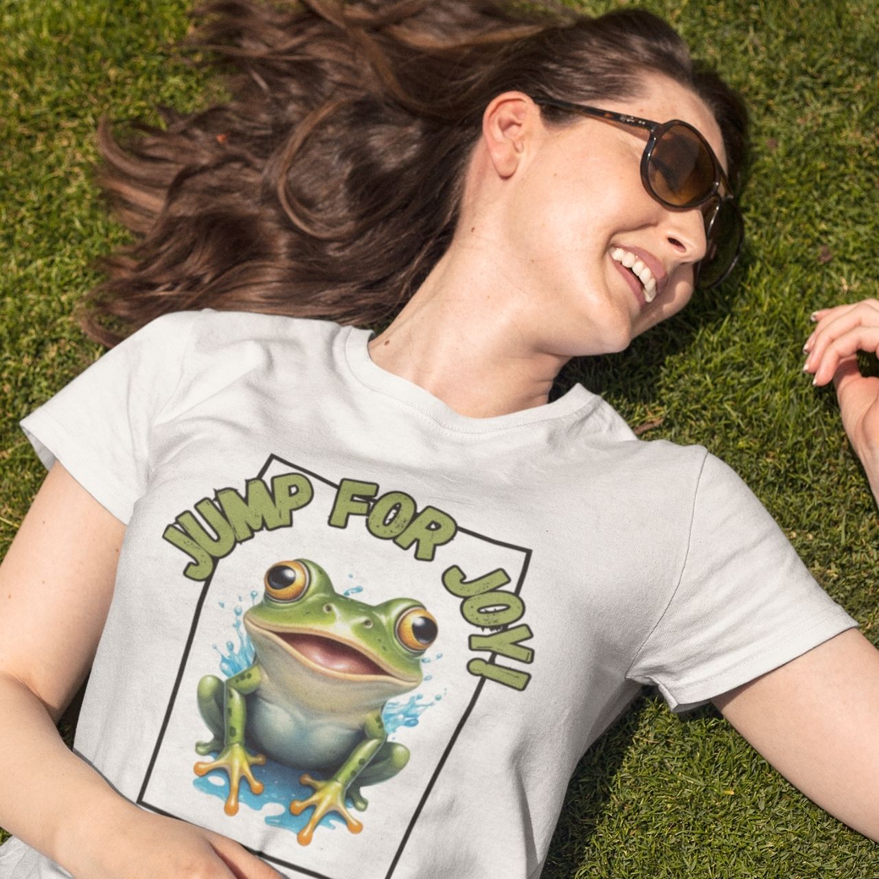 T-Shirt for men and women 'Jump for Joy!', summer clothes casual regular fit, top clothes for daily wear. short sleeve tee. product thumbnail image