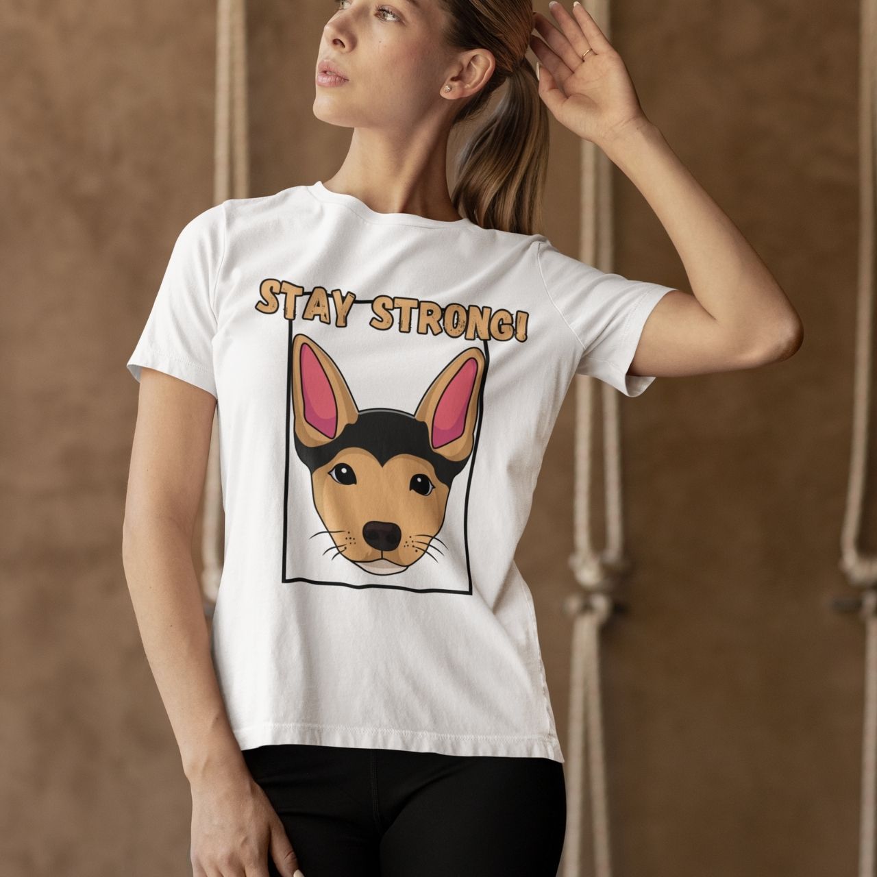 T-Shirt for men and women 'Stay Strong', summer clothes casual regular fit, top clothes for daily wear. short sleeve tee. product thumbnail image