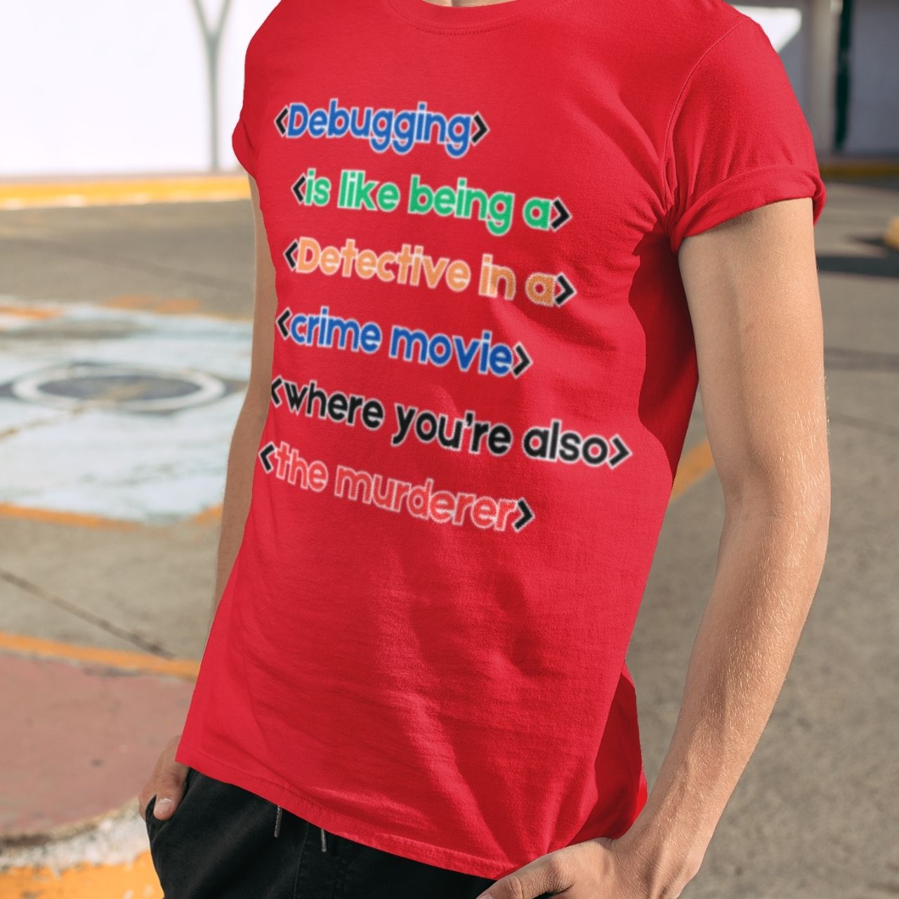 T-Shirt for men and women "debugging Shirt", summer clothes casual regular fit, top clothes for daily wear. short sleeve tee. product thumbnail image