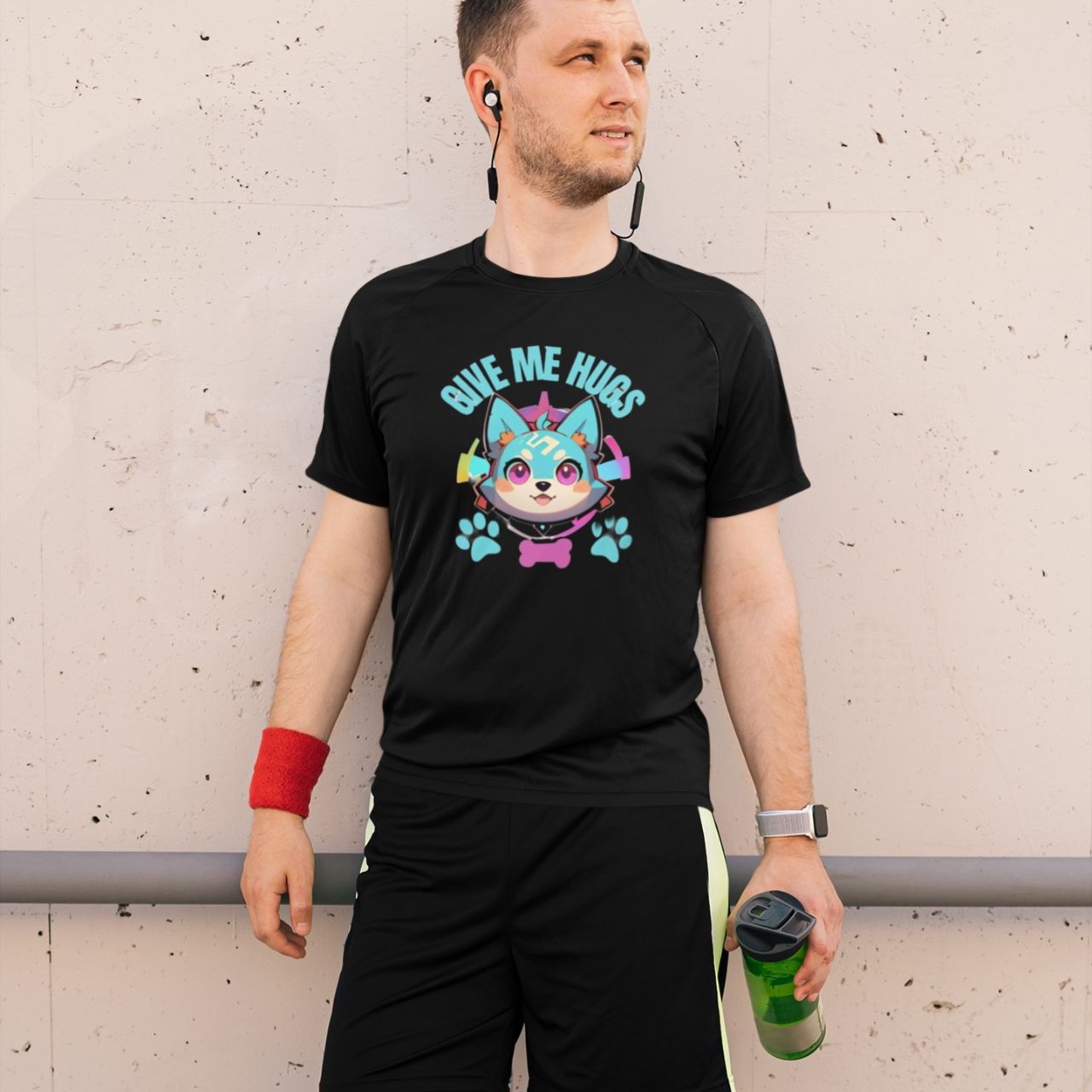 T-Shirt for men and women "Give me Hugs Shirt", summer clothes casual regular fit, top clothes for daily wear. short sleeve tee. product thumbnail image