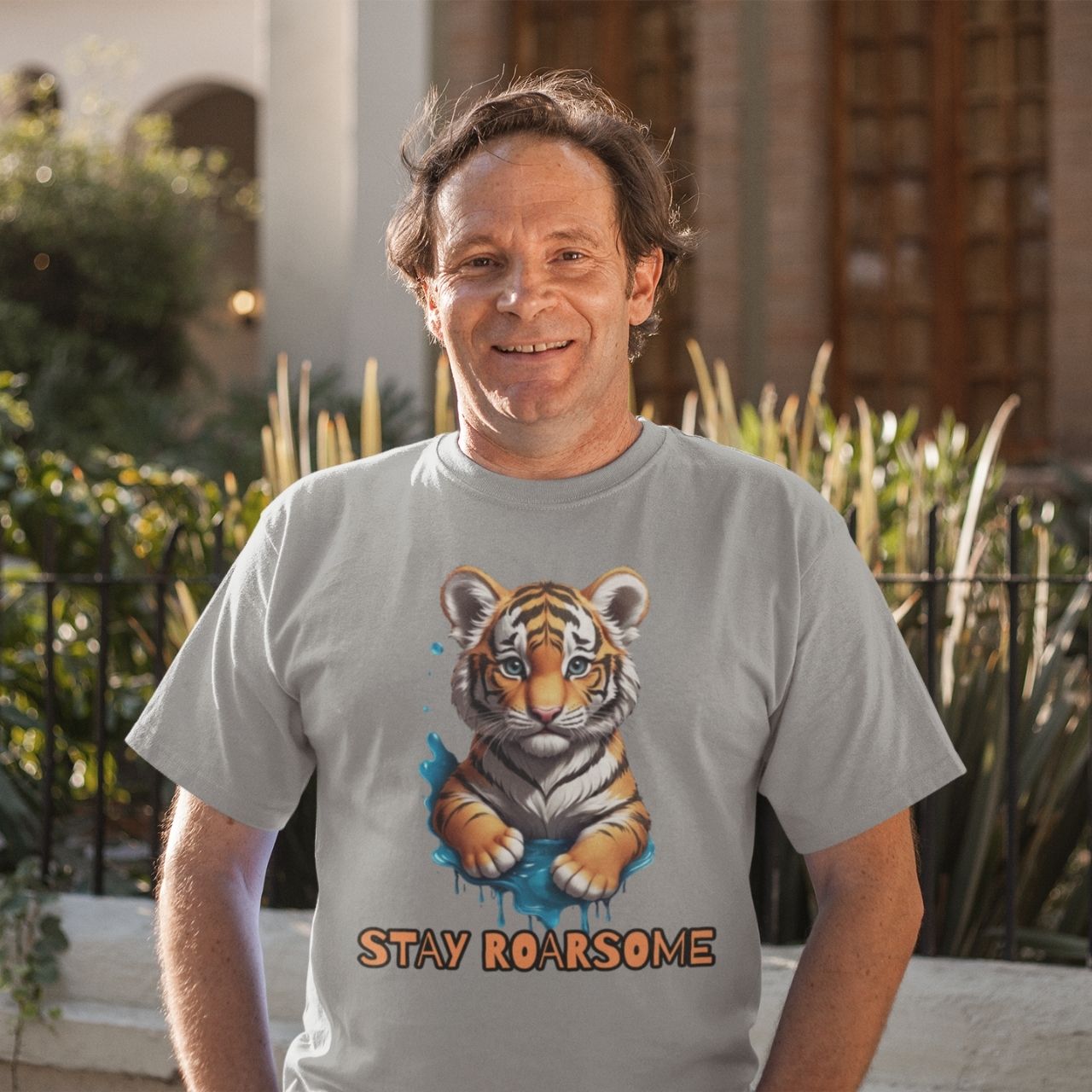 "Stay Roarsome, Tiger Cub" T-Shirt – Fierce Style for Everyday Adventures! product thumbnail image "Stay Roarsome, Tiger Cub" T-Shirt – Fierce Style for Everyday Adventures! product thumbnail image