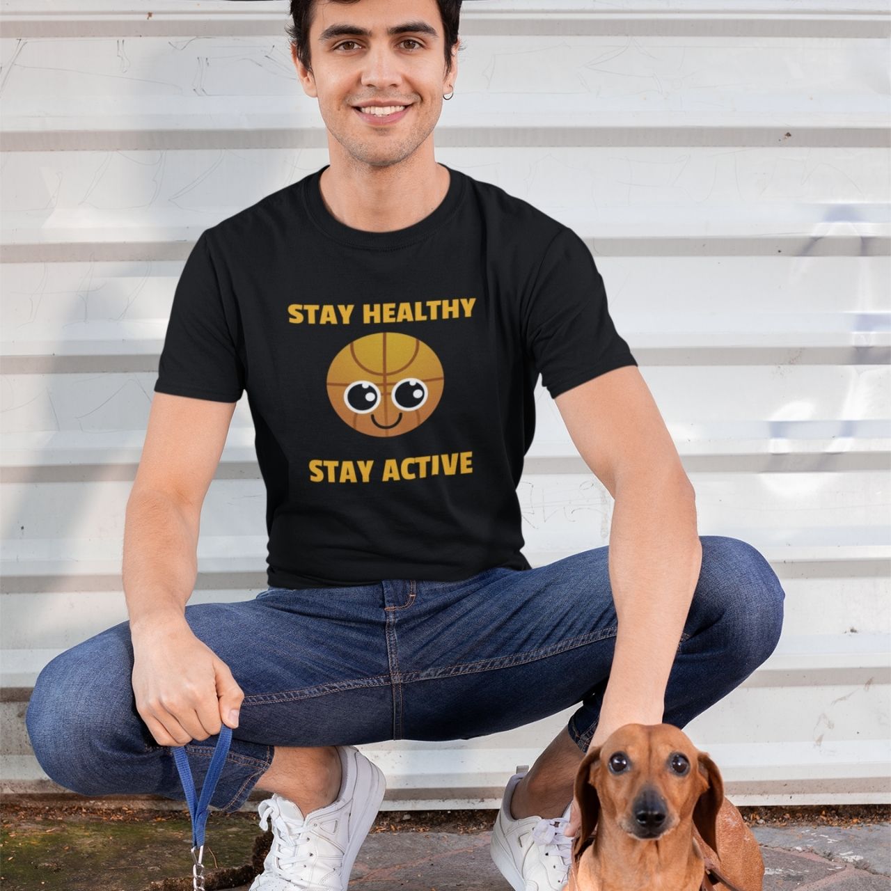 T-Shirt for men and women 'Stay healthy, Stay Active shirt', summer clothes casual regular fit, top clothes for daily wear. short sleeve tee. product thumbnail image
