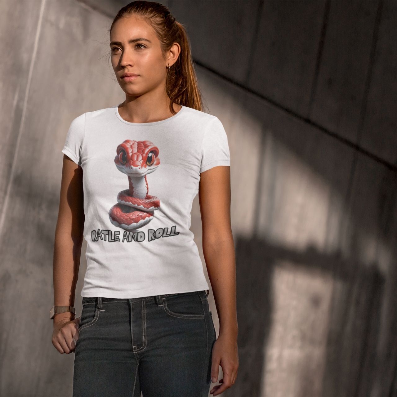 T-Shirt for men and women 'rattle and Roll', summer clothes casual regular fit, top clothes for daily wear. short sleeve tee. product thumbnail image