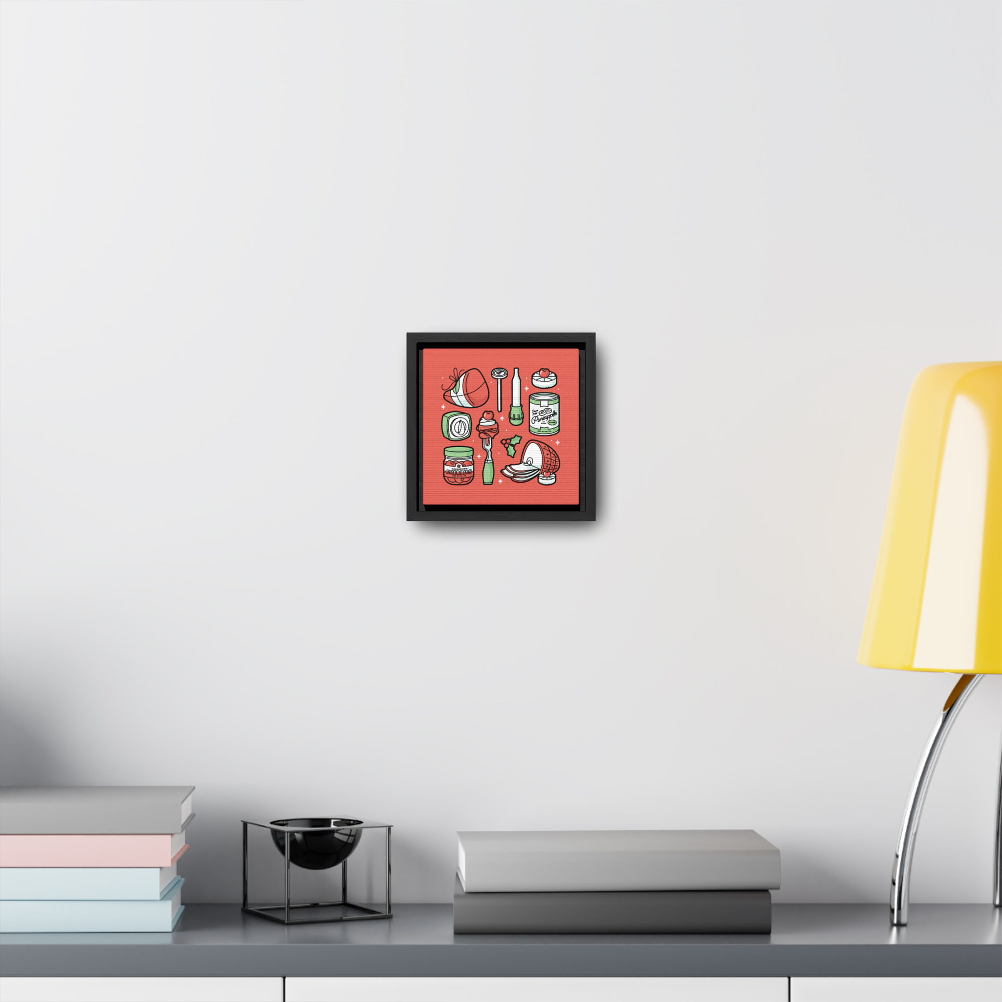 Christmas Ham Framed Canvas in Cherry product thumbnail image