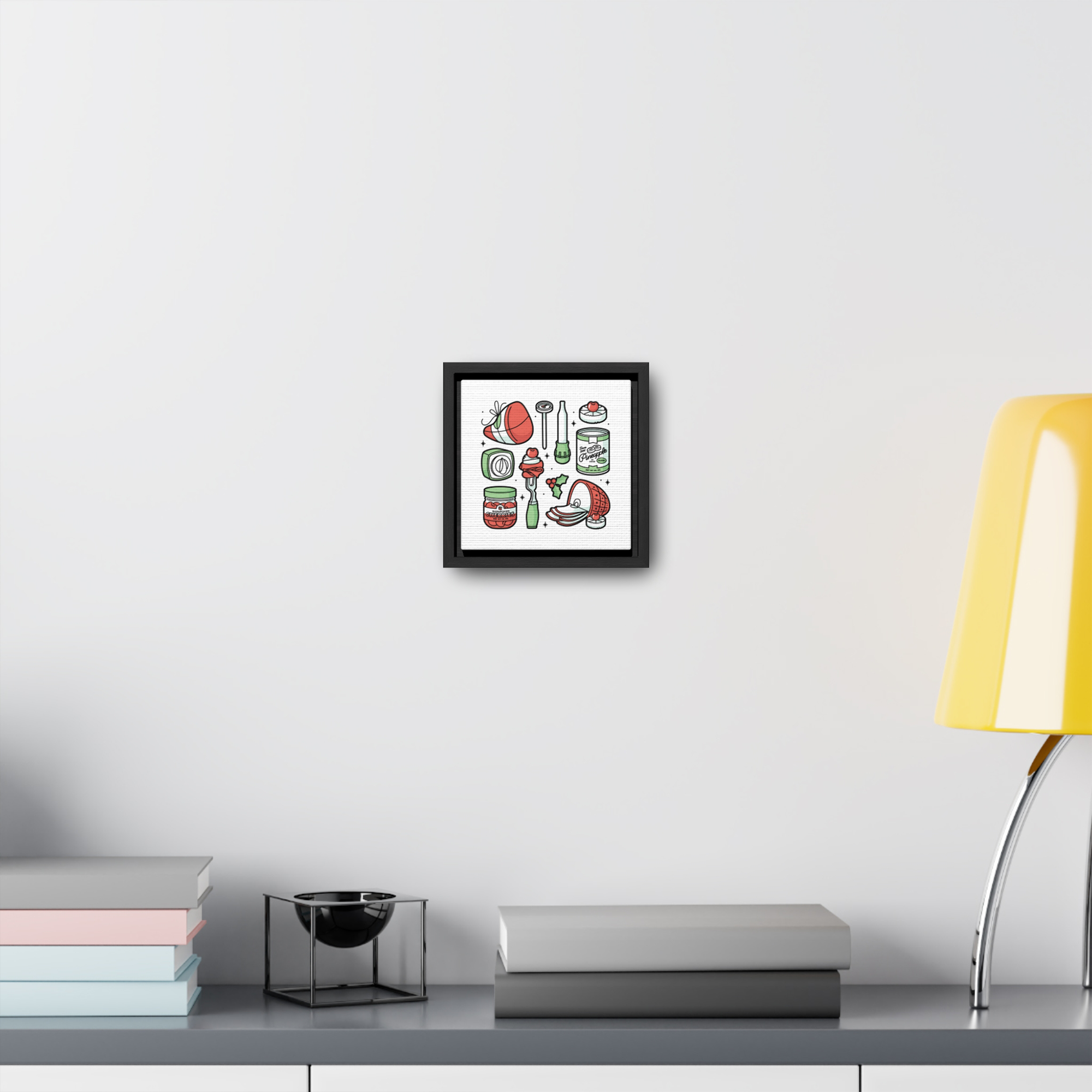 Christmas Ham Framed Canvas in Marshmallow product thumbnail image
