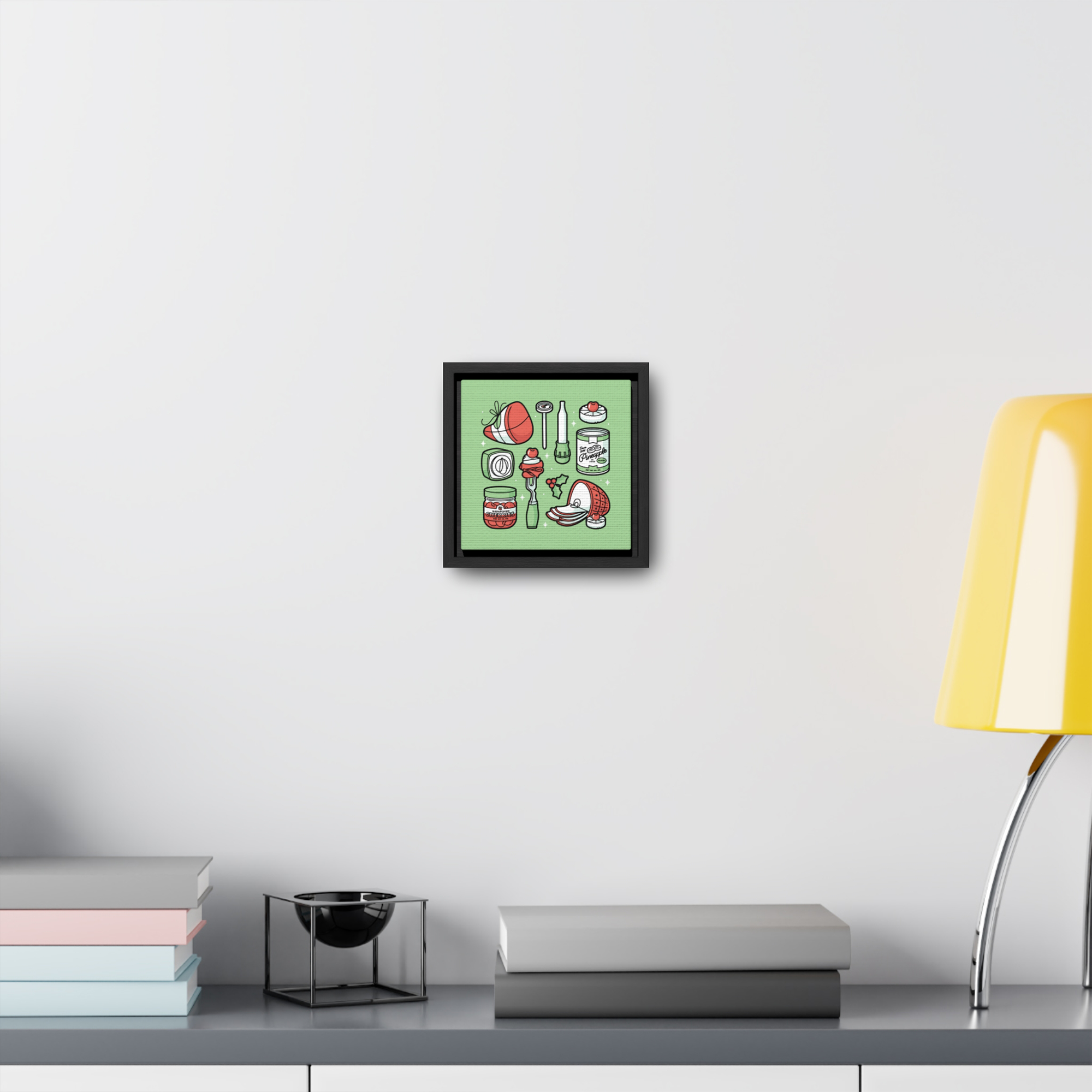 Christmas Ham Framed Canvas in Jadeite product thumbnail image