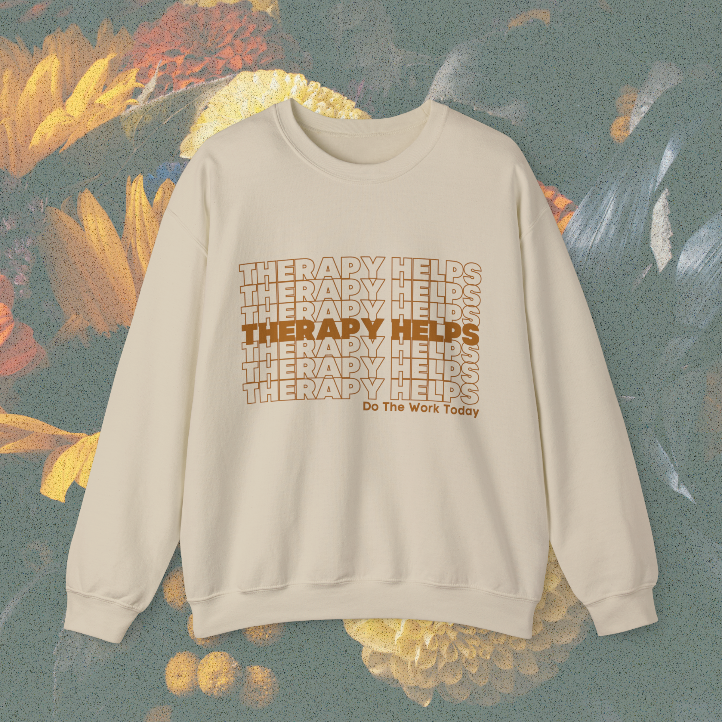 Therapy Helps Crewneck Sweatshirt product thumbnail image Therapy Helps Crewneck Sweatshirt product thumbnail image