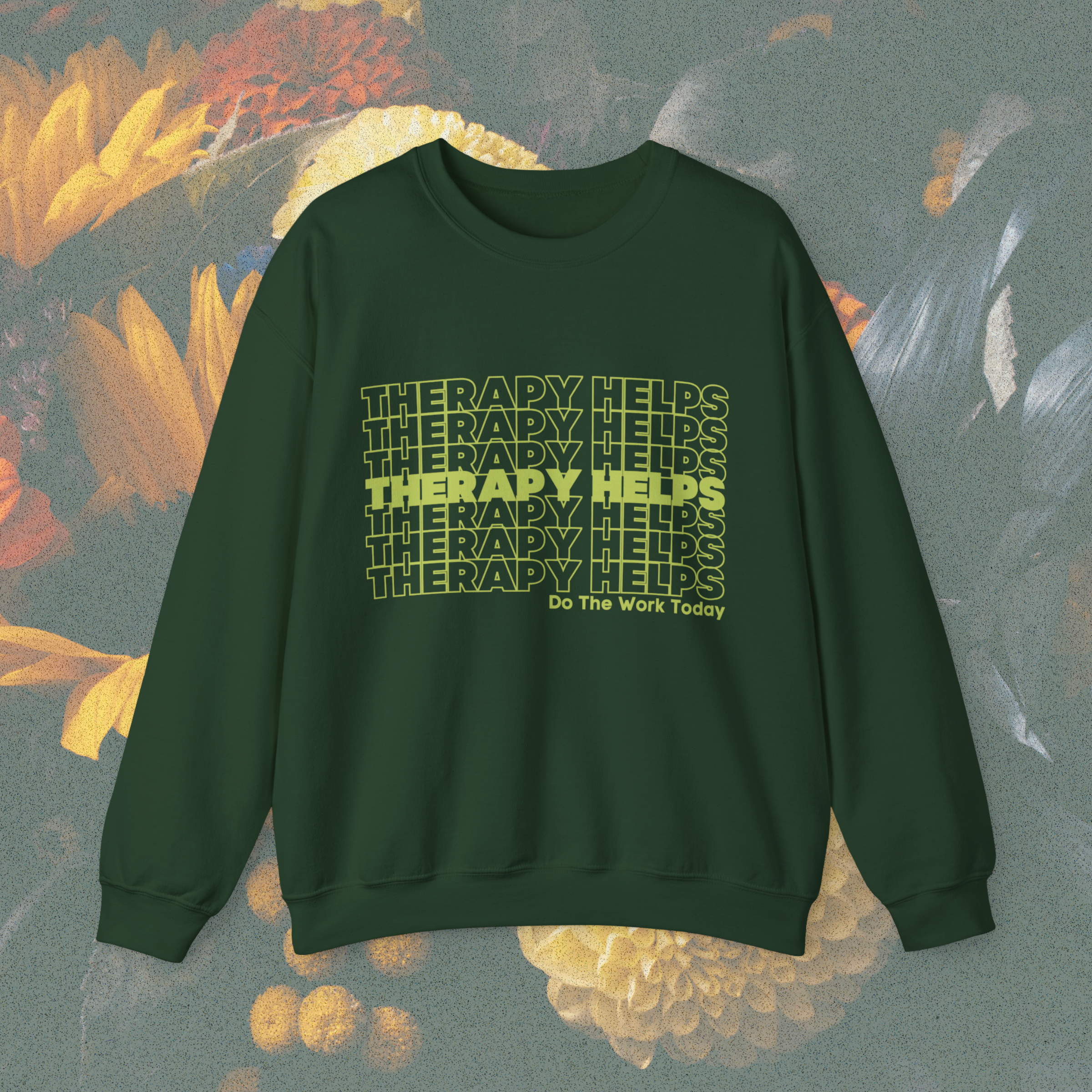 Therapy Helps Crewneck Sweatshirt product thumbnail image Therapy Helps Crewneck Sweatshirt product thumbnail image