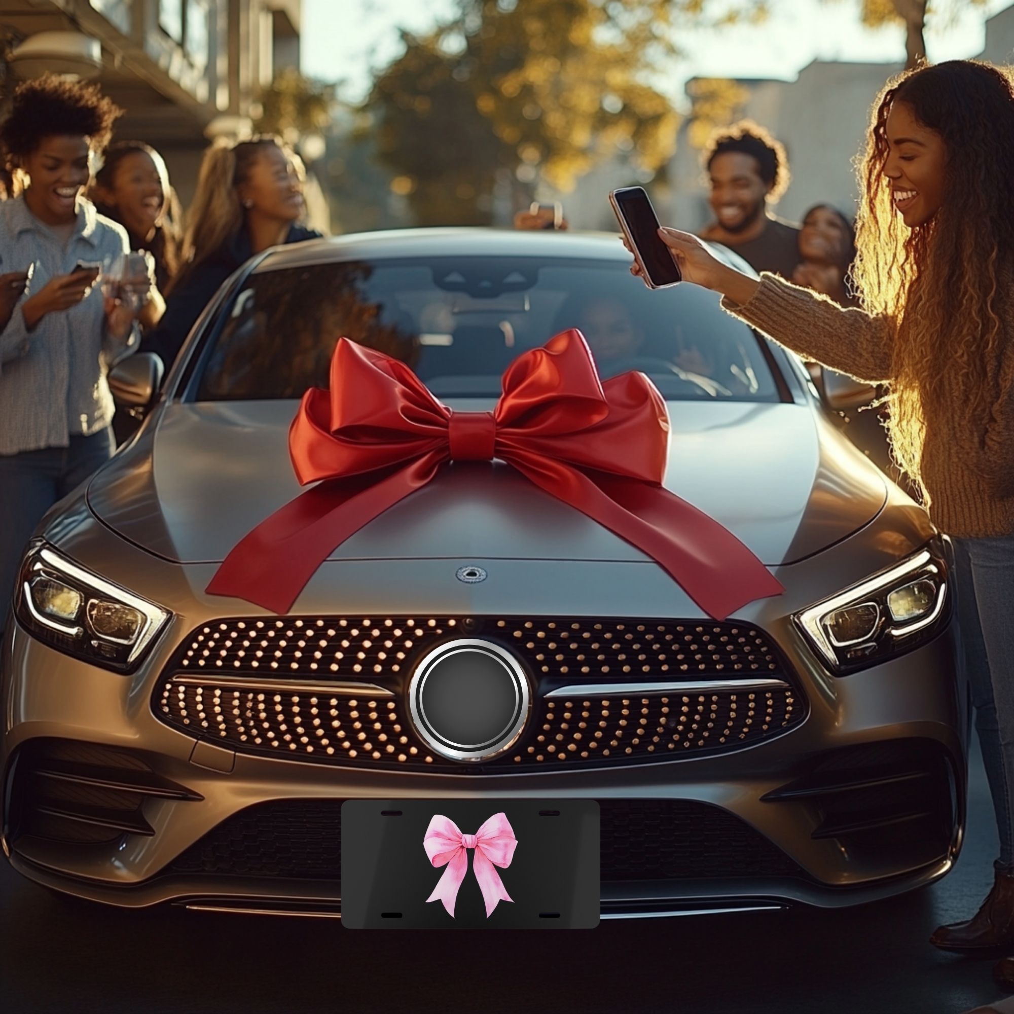 Pink Bow Car Accessories, Pink Bow License Plate for Women, Pink Car Accessories for Teens, Girly License Plate, Girly Car Accessories, Coquette Car Accessories, Cute License Plate, Car Bow, Coquette Car,Blk Bg product thumbnail image Pink Bow Car Accessories, Pink Bow License Plate for Women, Pink Car Accessories for Teens, Girly License Plate, Girly Car Accessories, Coquette Car Accessories, Cute License Plate, Car Bow, Coquette Car,Blk Bg product thumbnail image