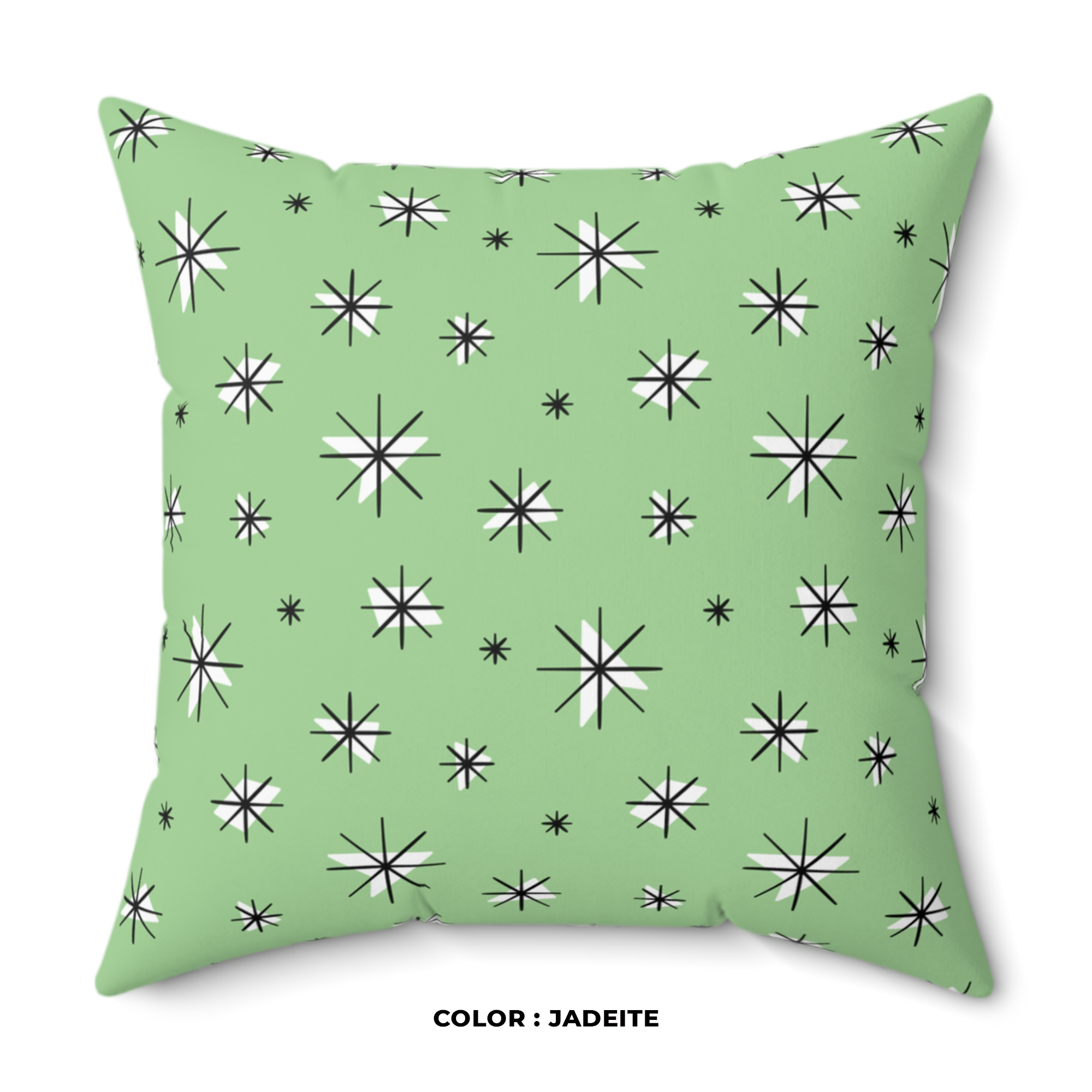 Retro Stars Throw Pillow in Jadeite product thumbnail image Retro Stars Throw Pillow in Jadeite product thumbnail image