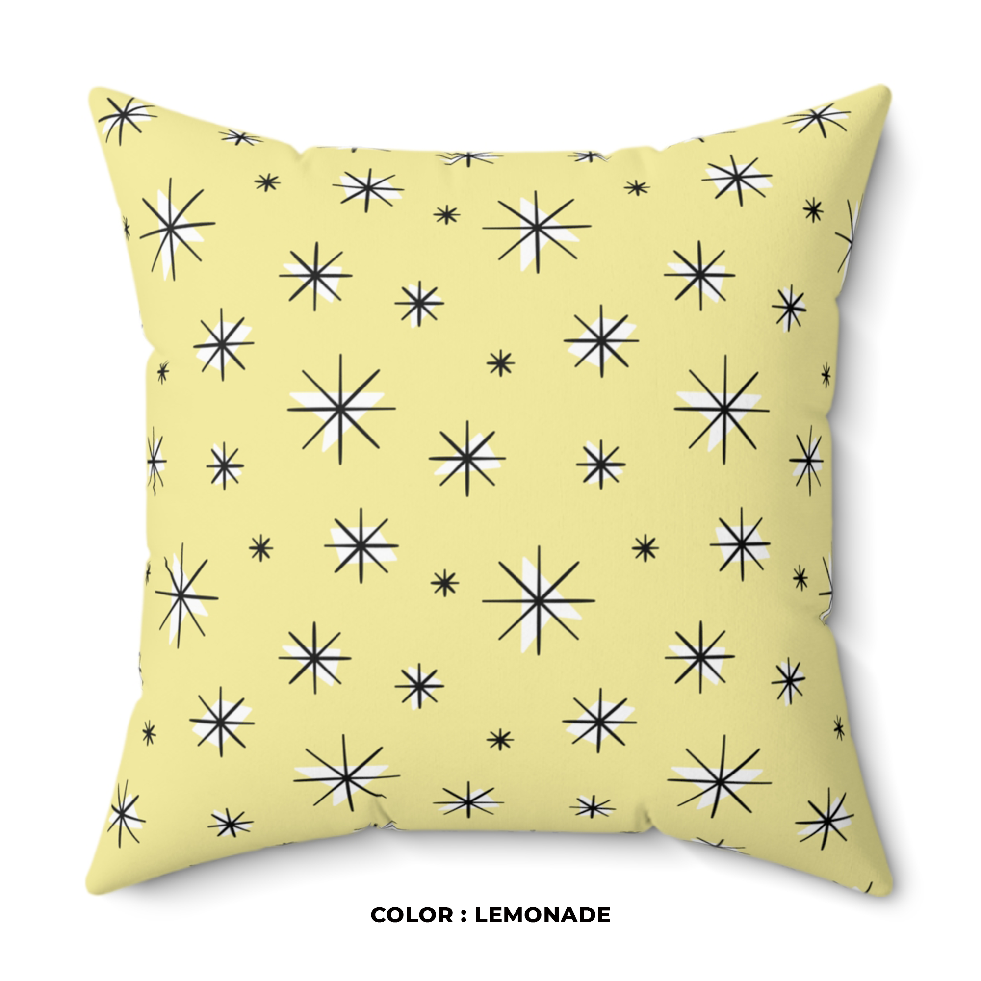 Retro Stars Throw Pillow in Lemonade product thumbnail image Retro Stars Throw Pillow in Lemonade product thumbnail image
