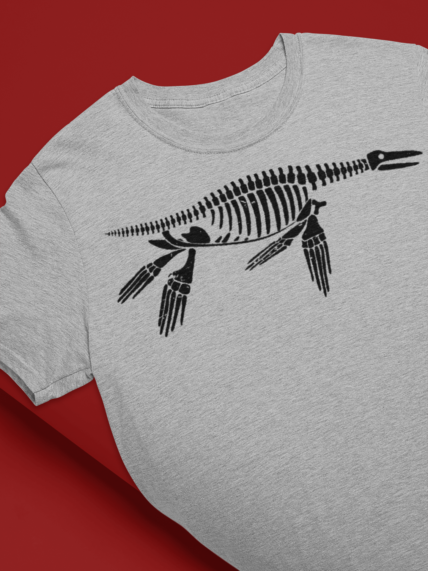 Plesiosaurus Skele- Bloodstone Hollow Original Heavy Cotton Tee Plesiosaurus Skele- Bloodstone Hollow Original Heavy Cotton Tee