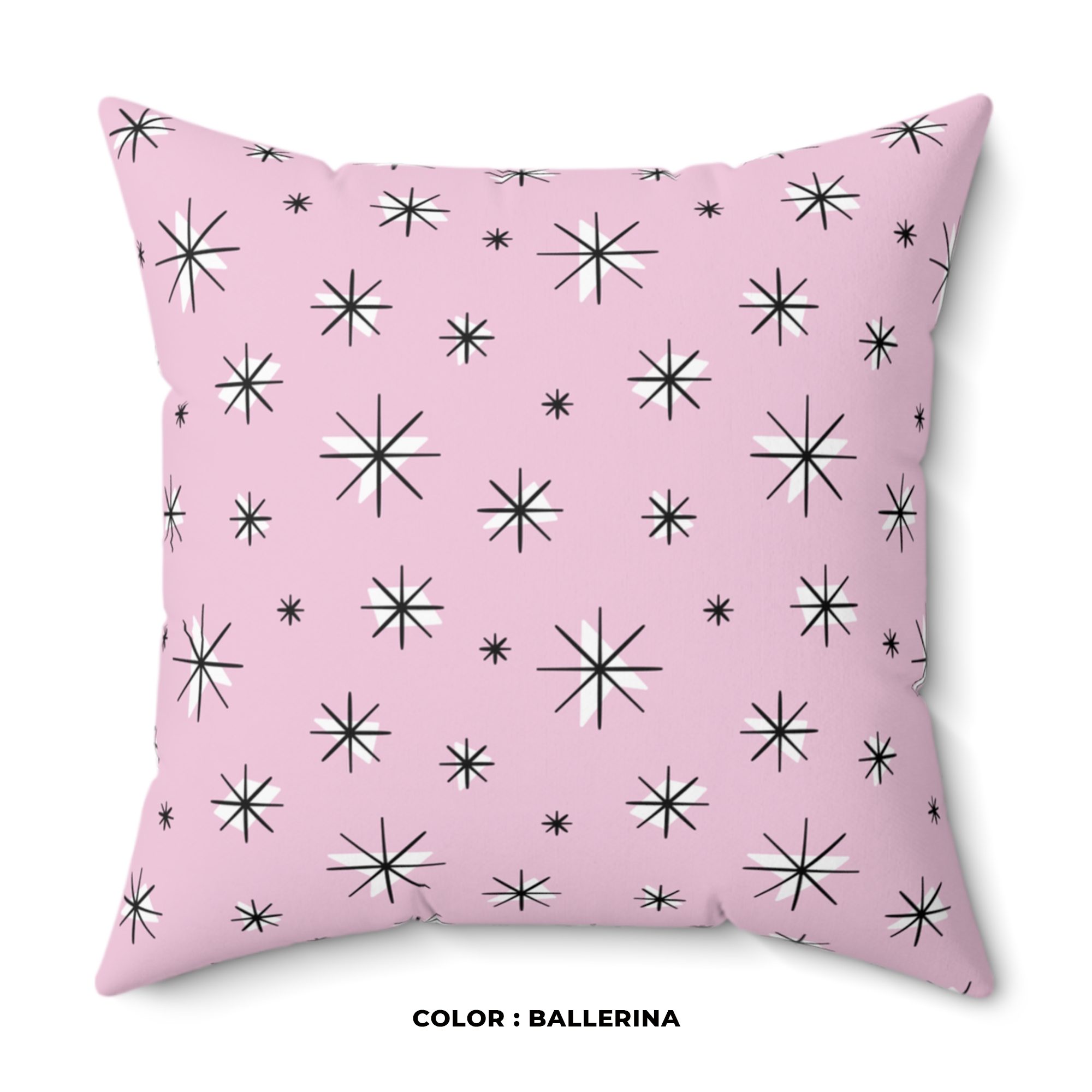 Retro Stars Throw Pillow in Ballerina product thumbnail image Retro Stars Throw Pillow in Ballerina product thumbnail image
