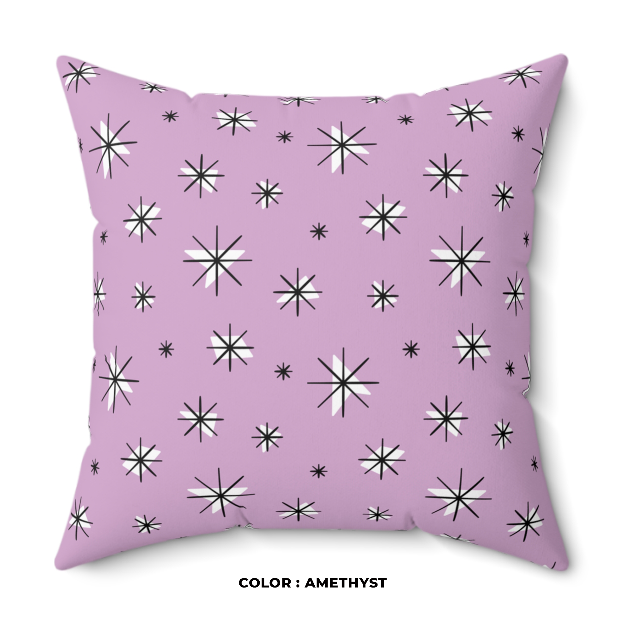 Retro Stars Throw Pillow in Amethyst product thumbnail image Retro Stars Throw Pillow in Amethyst product thumbnail image