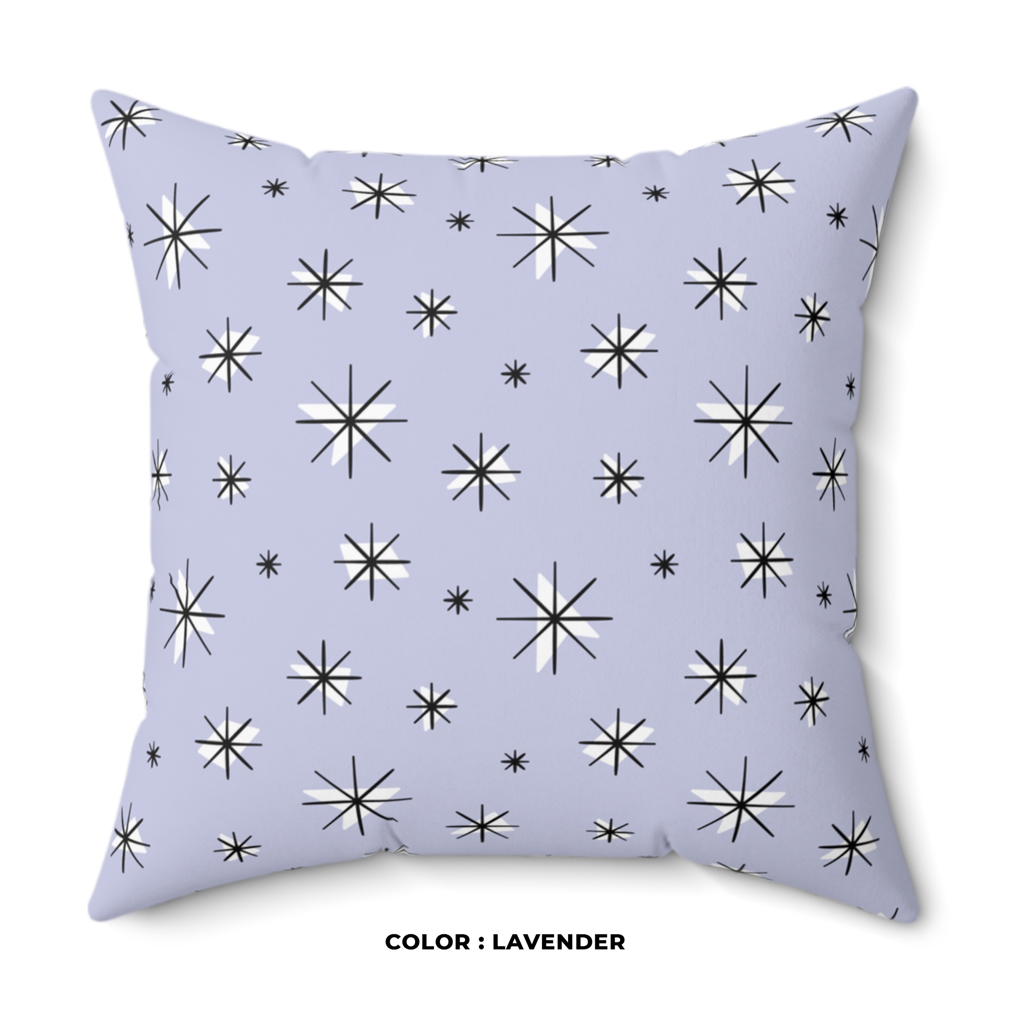 Retro Stars Throw Pillow in Lavender product thumbnail image Retro Stars Throw Pillow in Lavender product thumbnail image