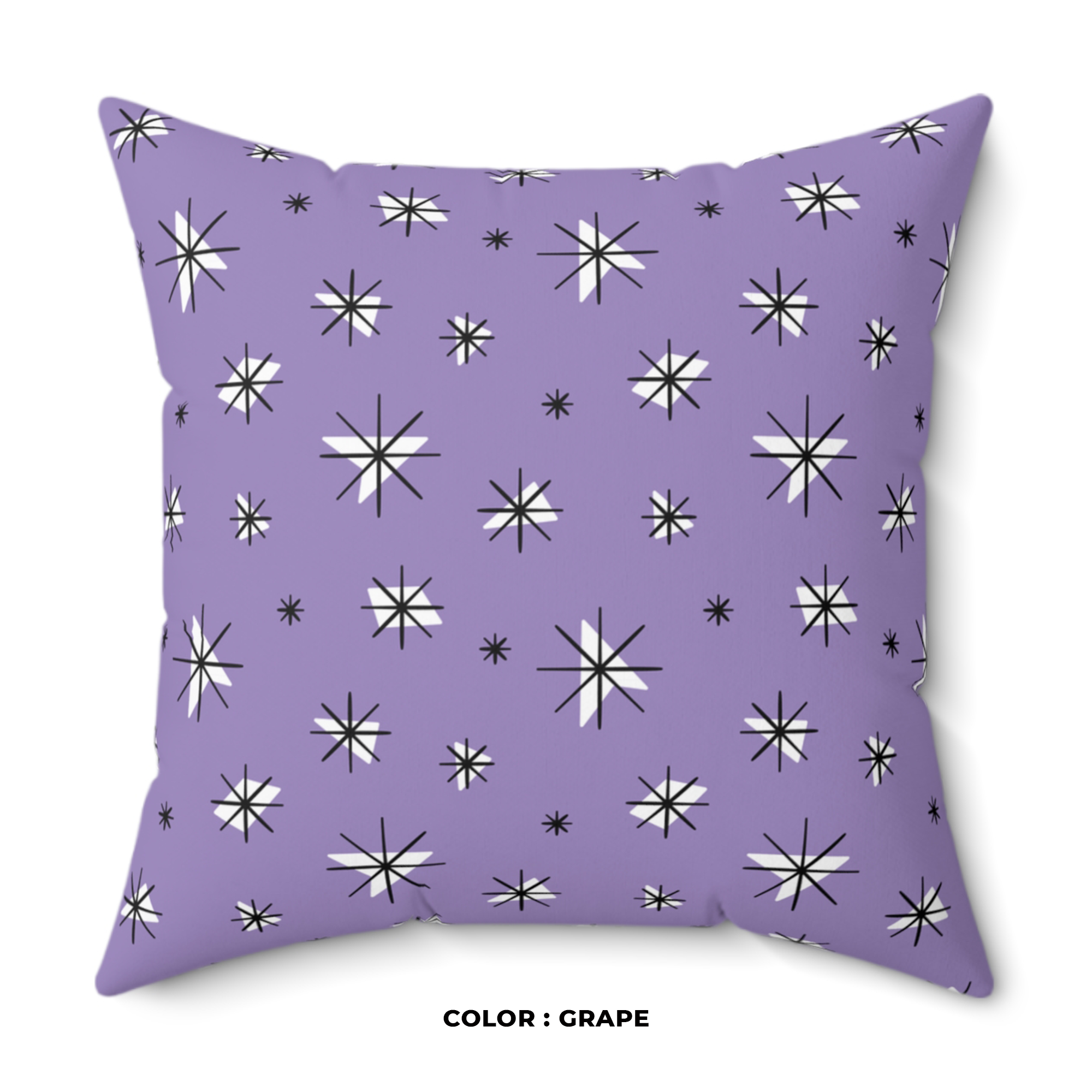 Retro Stars Throw Pillows in Grape product thumbnail image