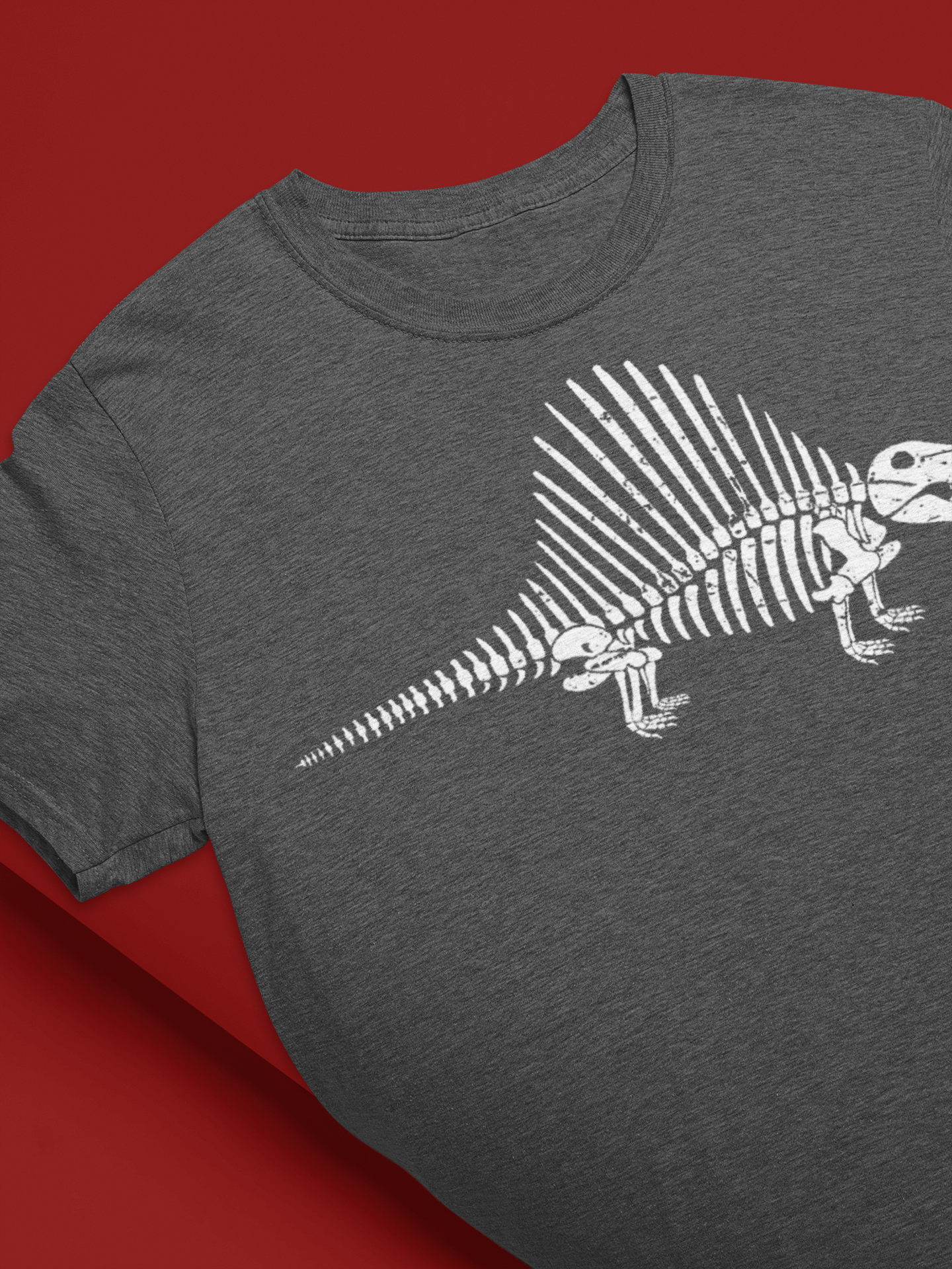 Dimetrodon Skele White- Bloodstone Hollow Original Heavy Cotton Tee Dimetrodon Skele White- Bloodstone Hollow Original Heavy Cotton Tee