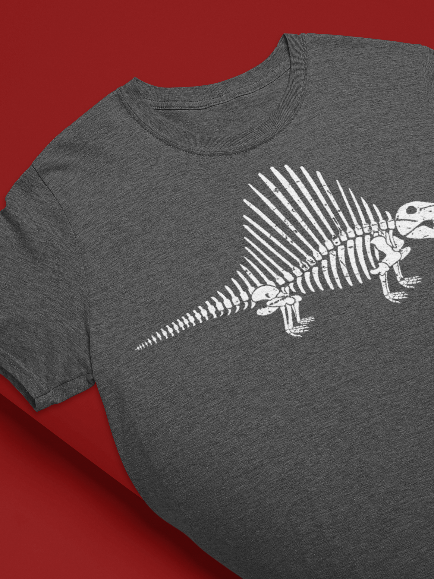 Dimetrodon Skele White- Bloodstone Hollow Original Heavy Cotton Tee product thumbnail image