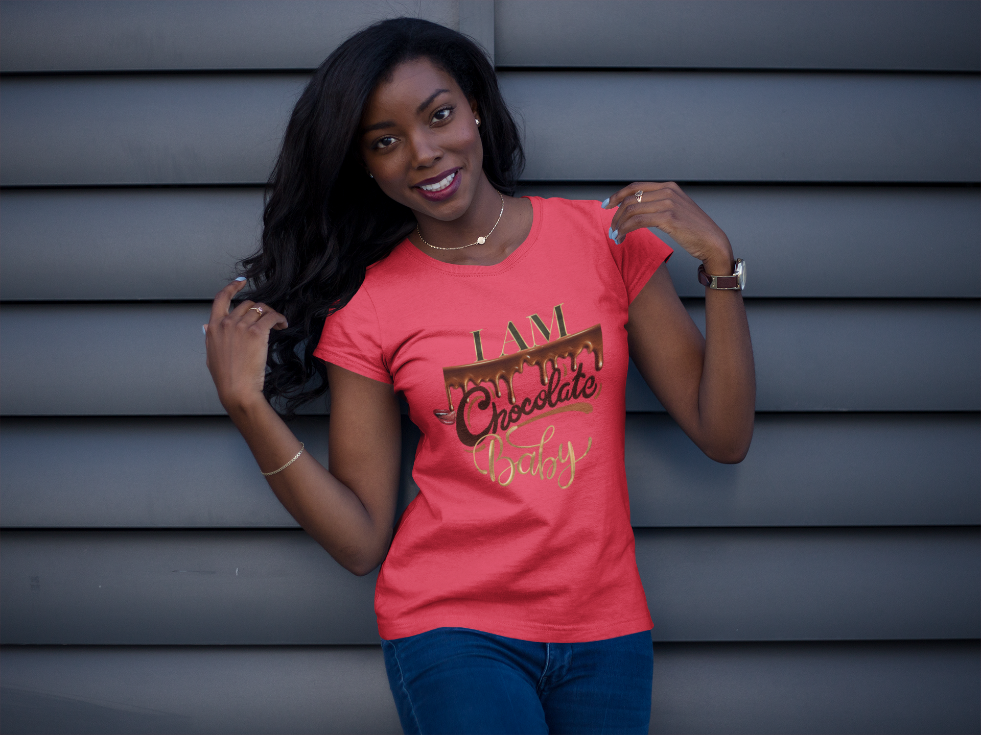 I am Chocolate Baby "The Boyfriend Tee for Women" product thumbnail image
