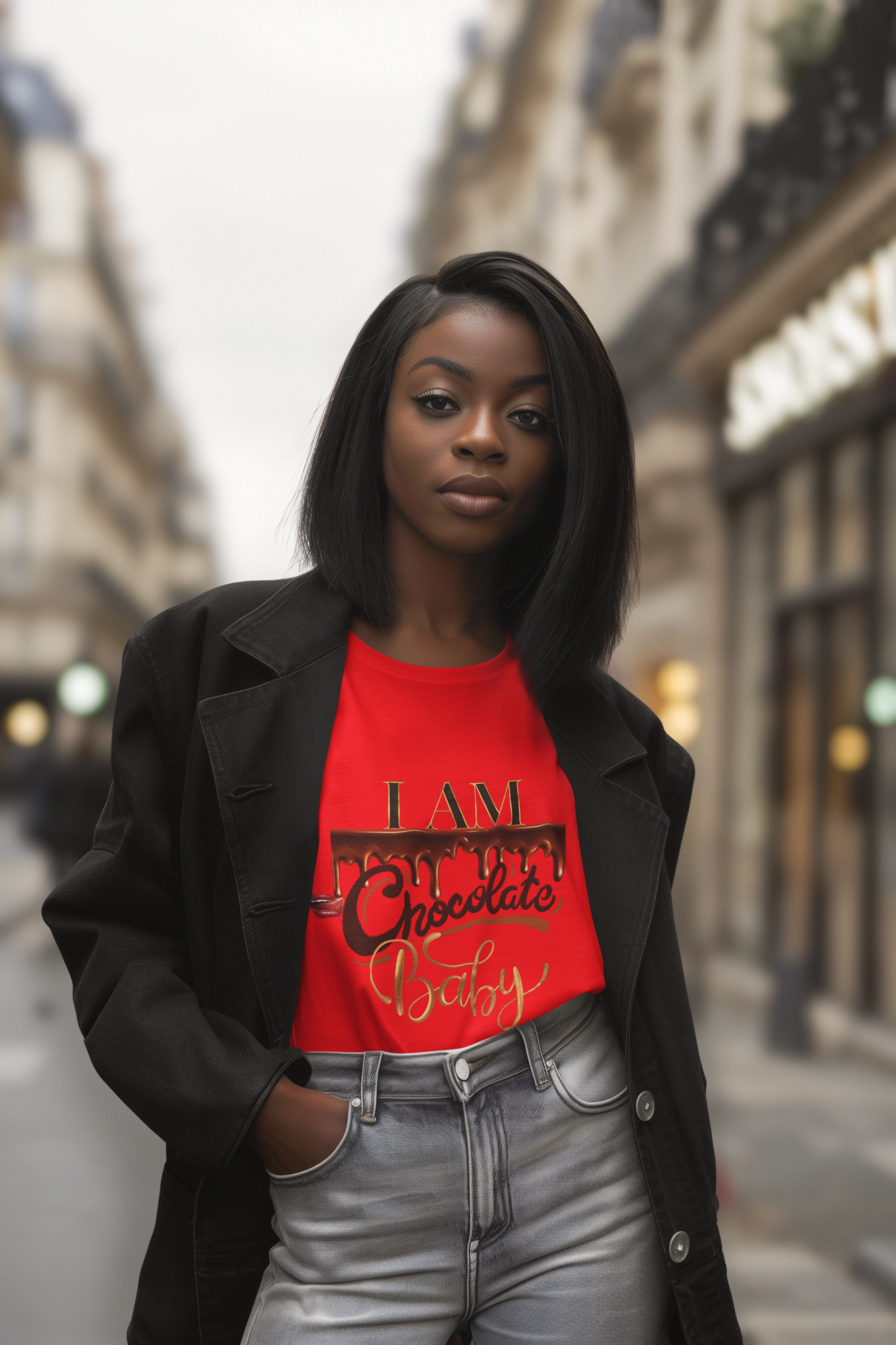 I am Chocolate Baby "The Boyfriend Tee for Women" product thumbnail image