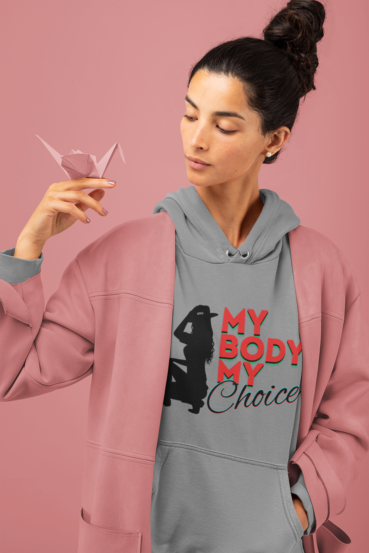 "My Body, My Choice" Unisex Heavy Blend™ Hooded Sweatshirt product thumbnail image