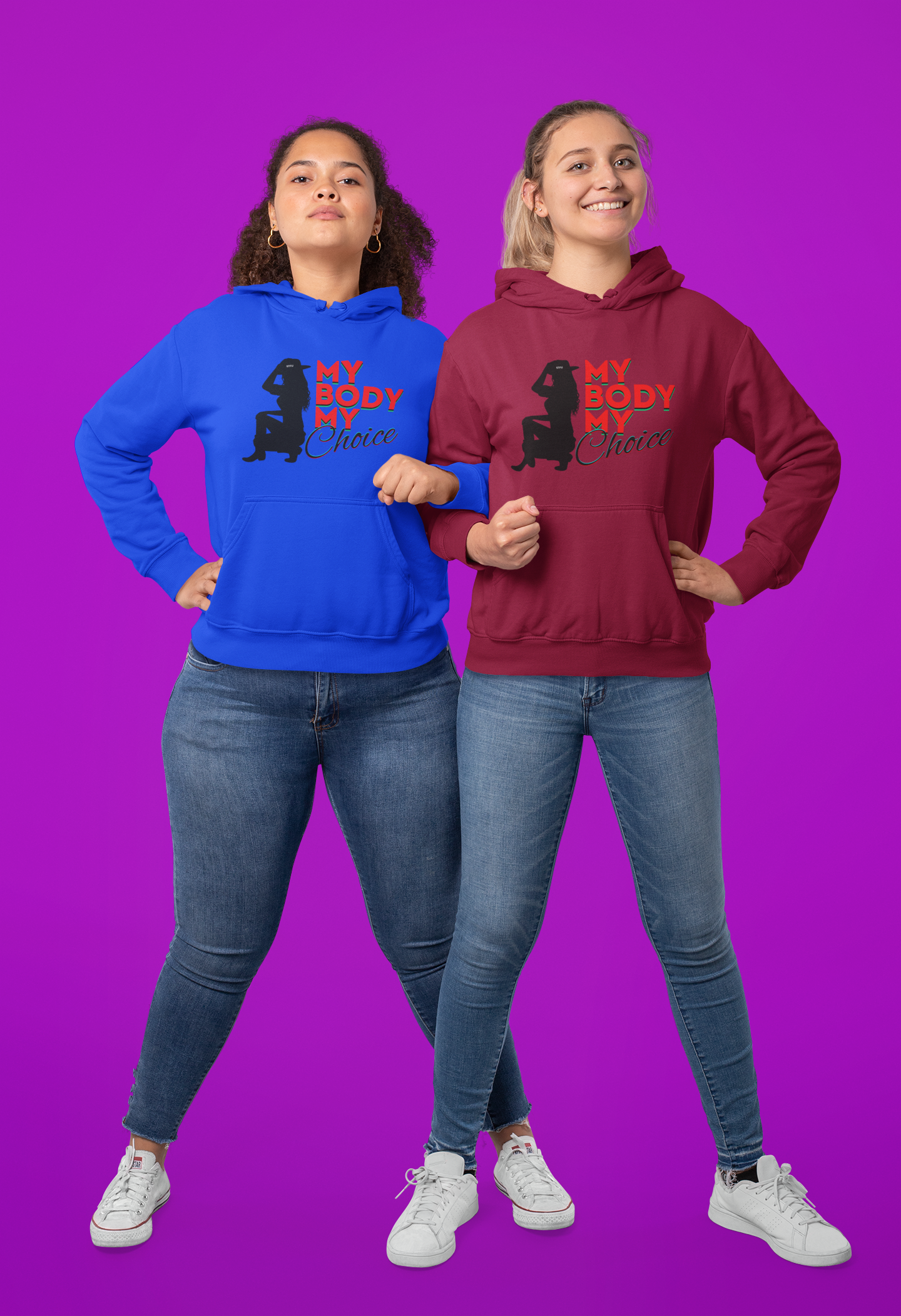 "My Body, My Choice" Unisex Heavy Blend™ Hooded Sweatshirt product thumbnail image