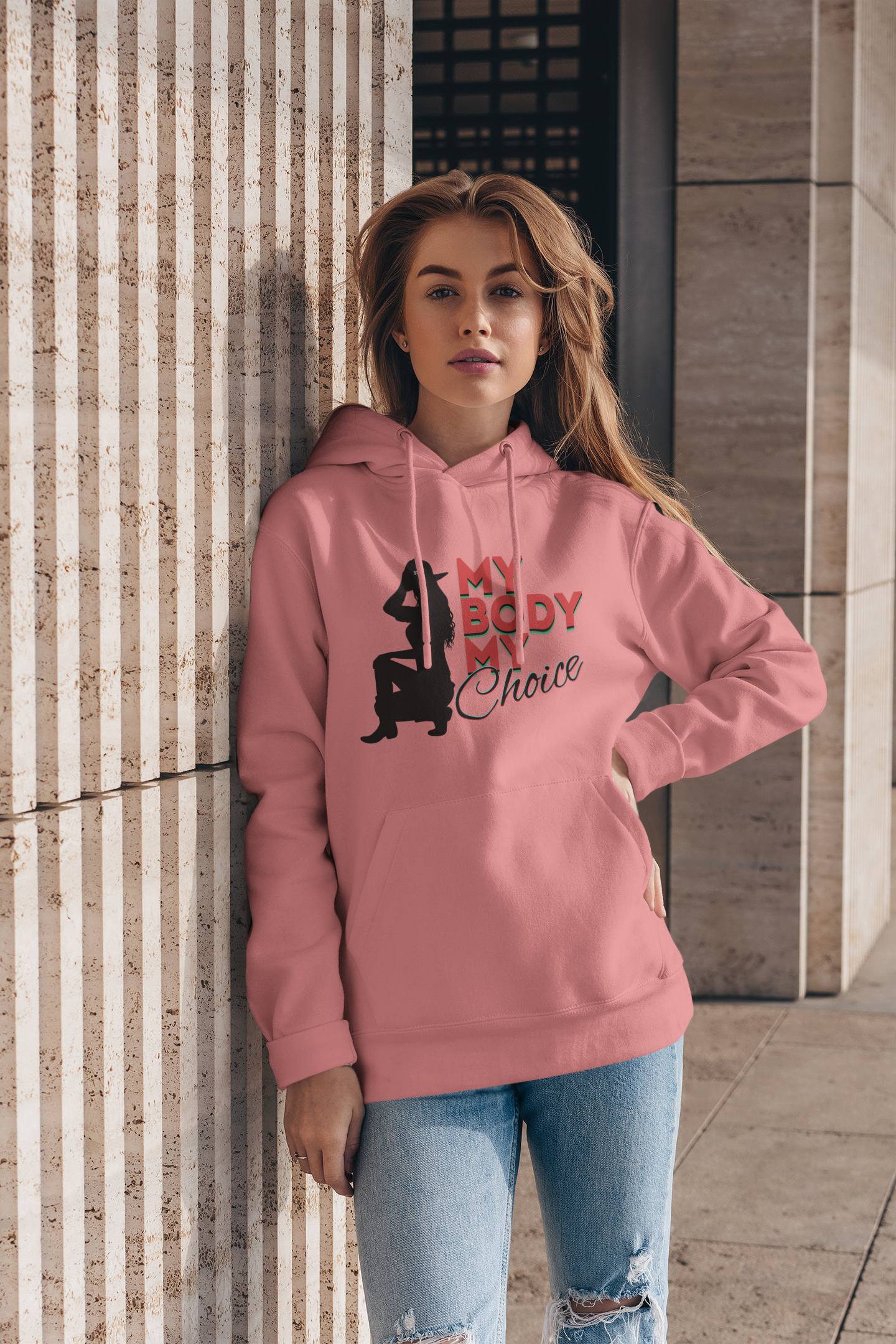 "My Body, My Choice" Unisex Heavy Blend™ Hooded Sweatshirt product thumbnail image