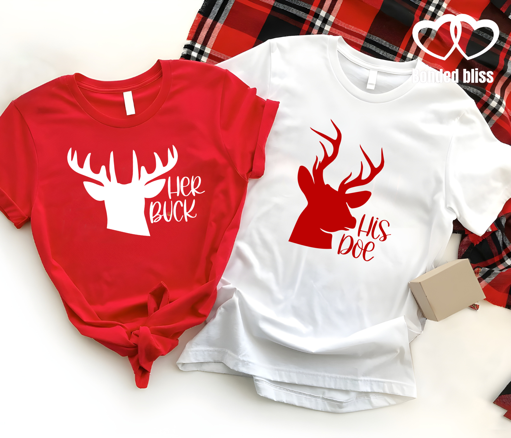 Couples Matching "Her Buck &amp; His Doe" T-Shirts